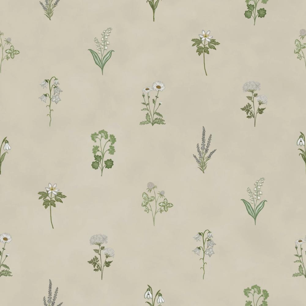 Nordic Flora Ivory, Light Beige