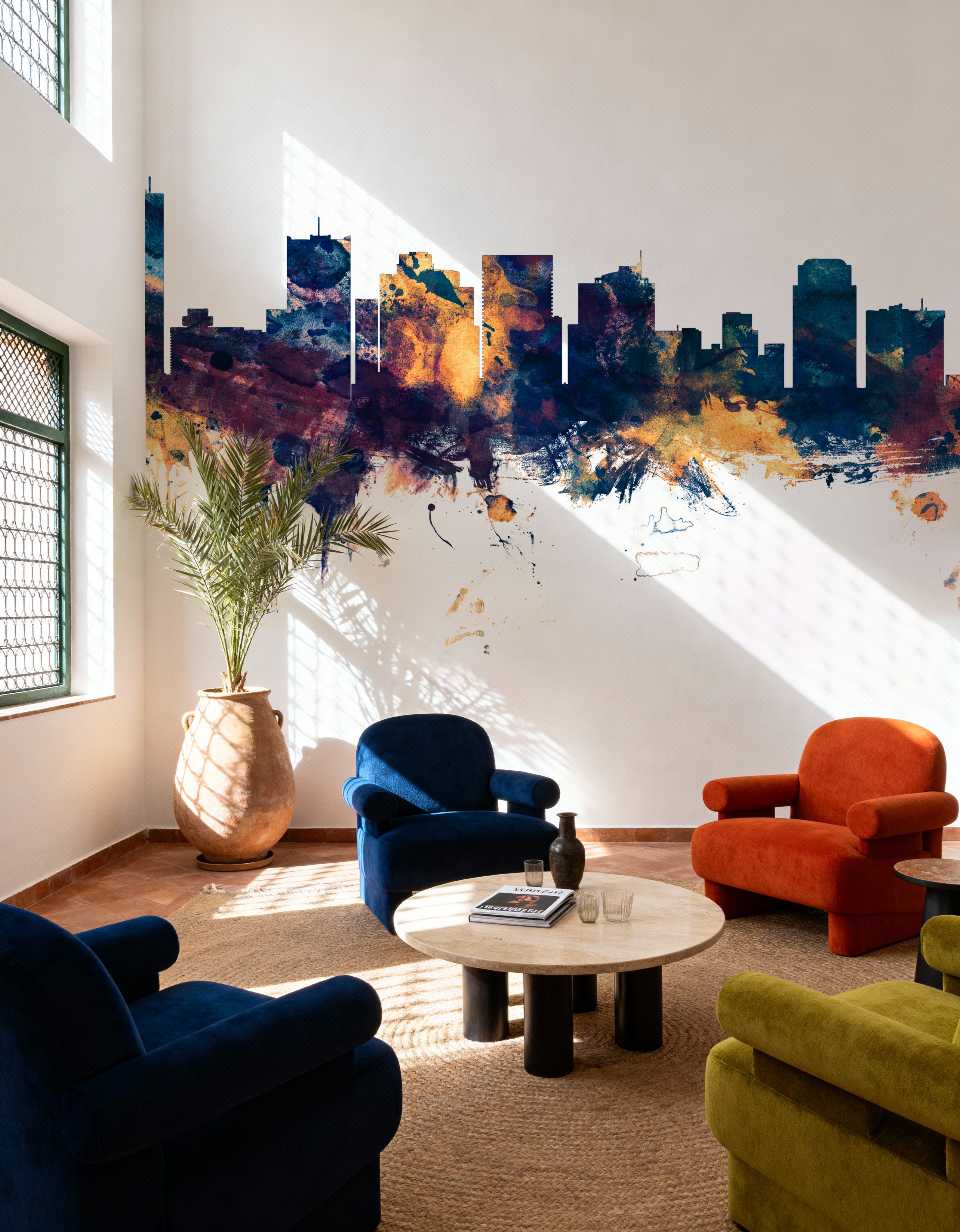 Phoenix Skyline Blue & Bronze