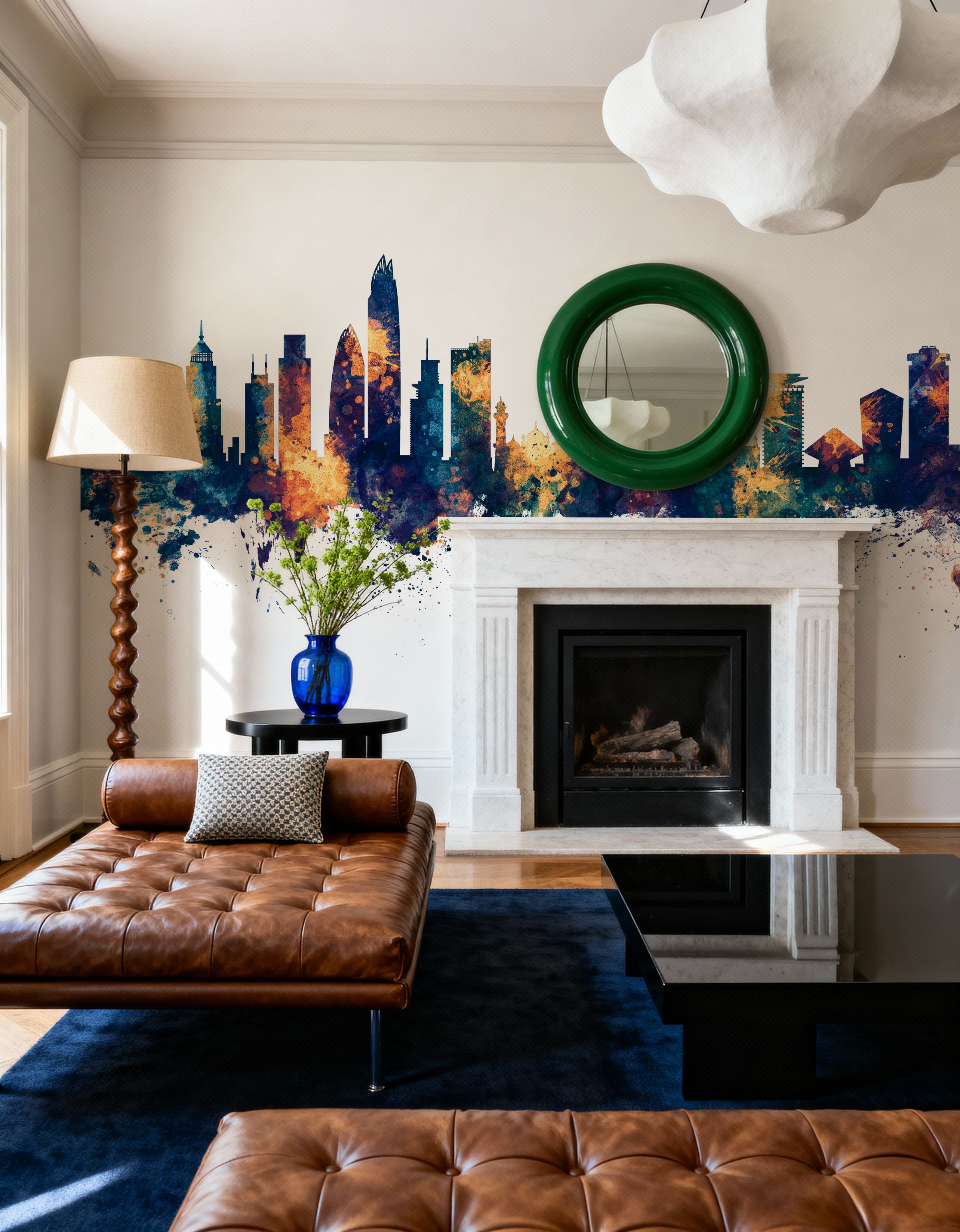 Nairobi Kenya Skyline Blue & Bronze