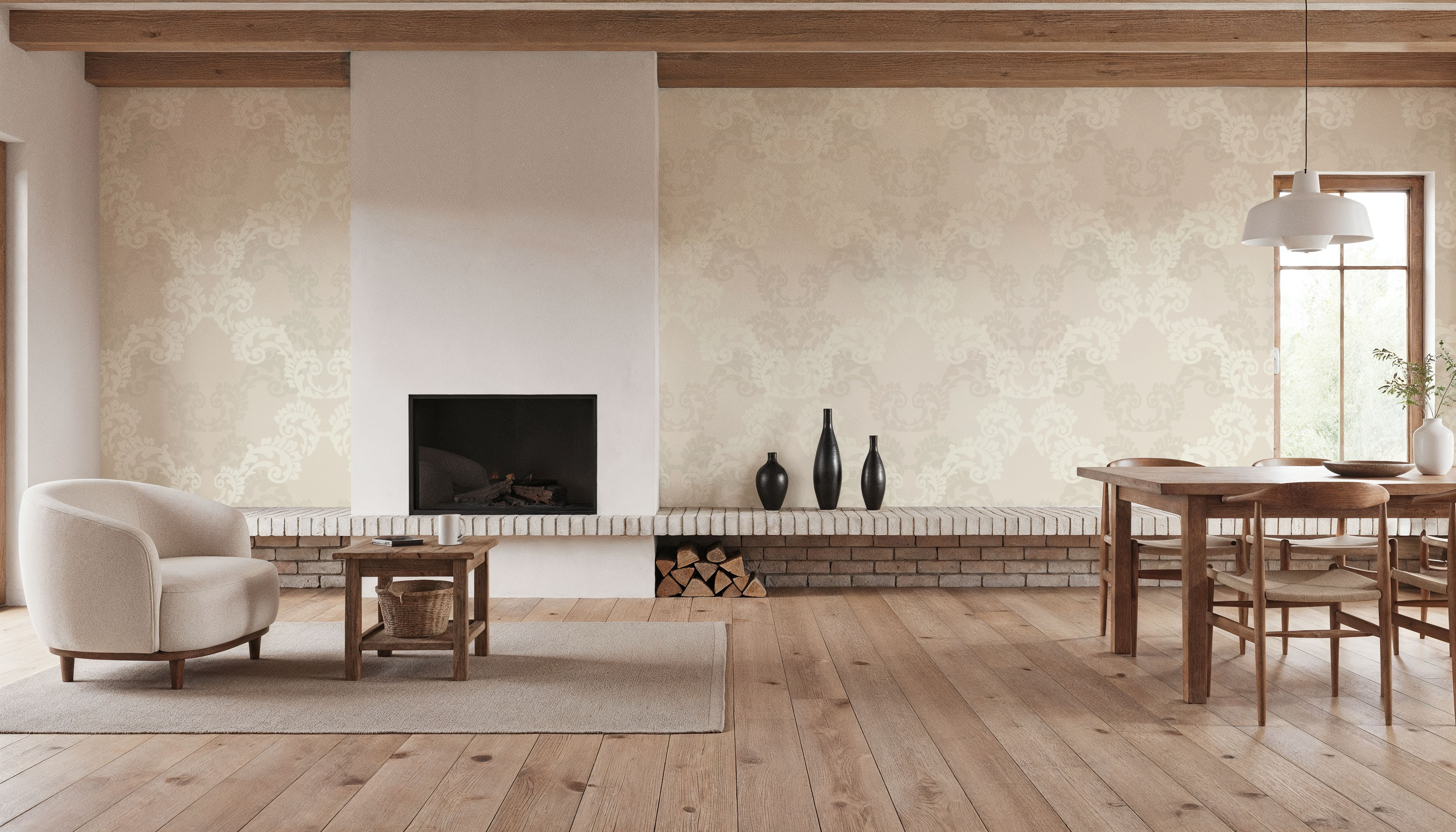 Overlay Damask White