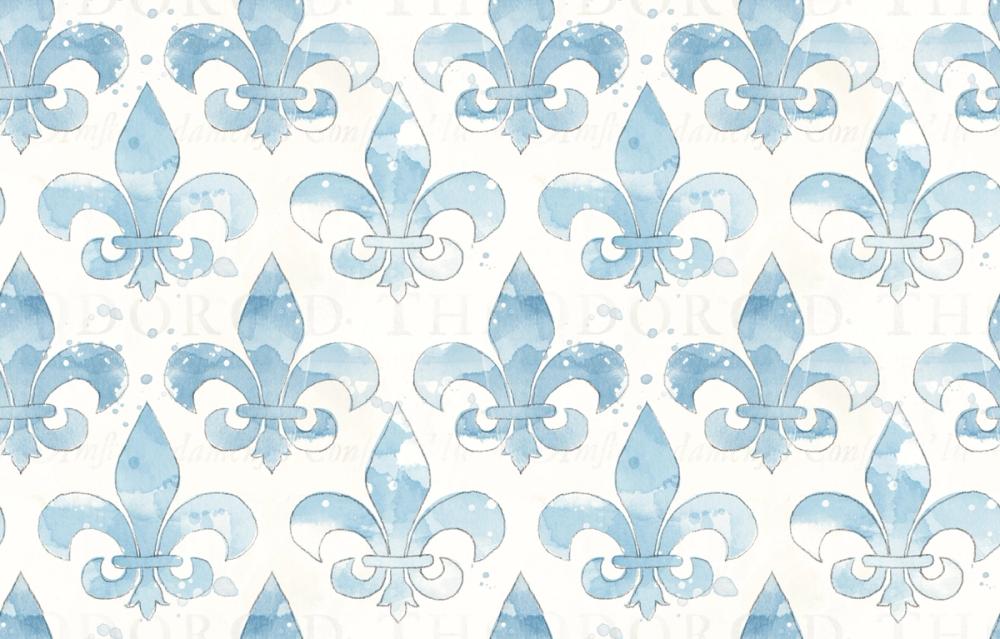 More Fleurs de Lis White