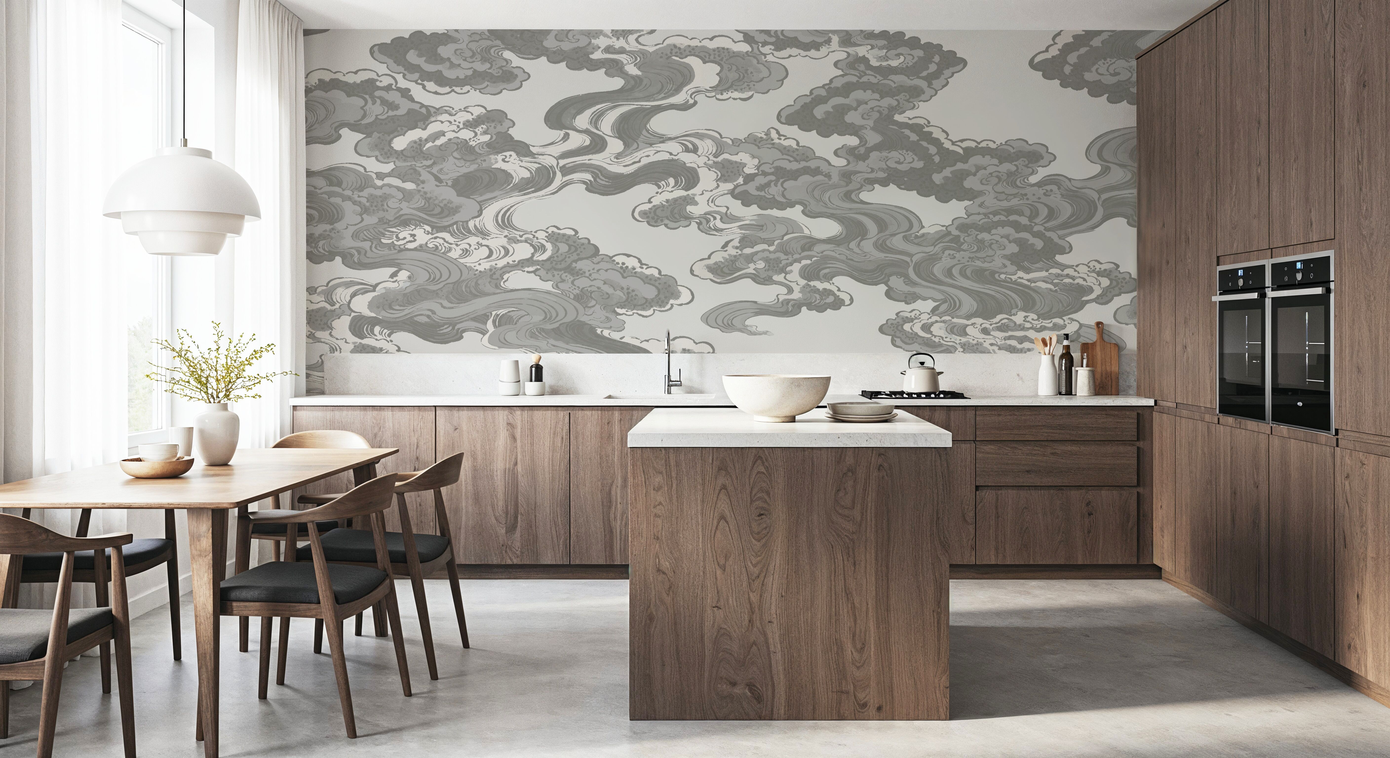 Ukiyo-e Clouds, Gray