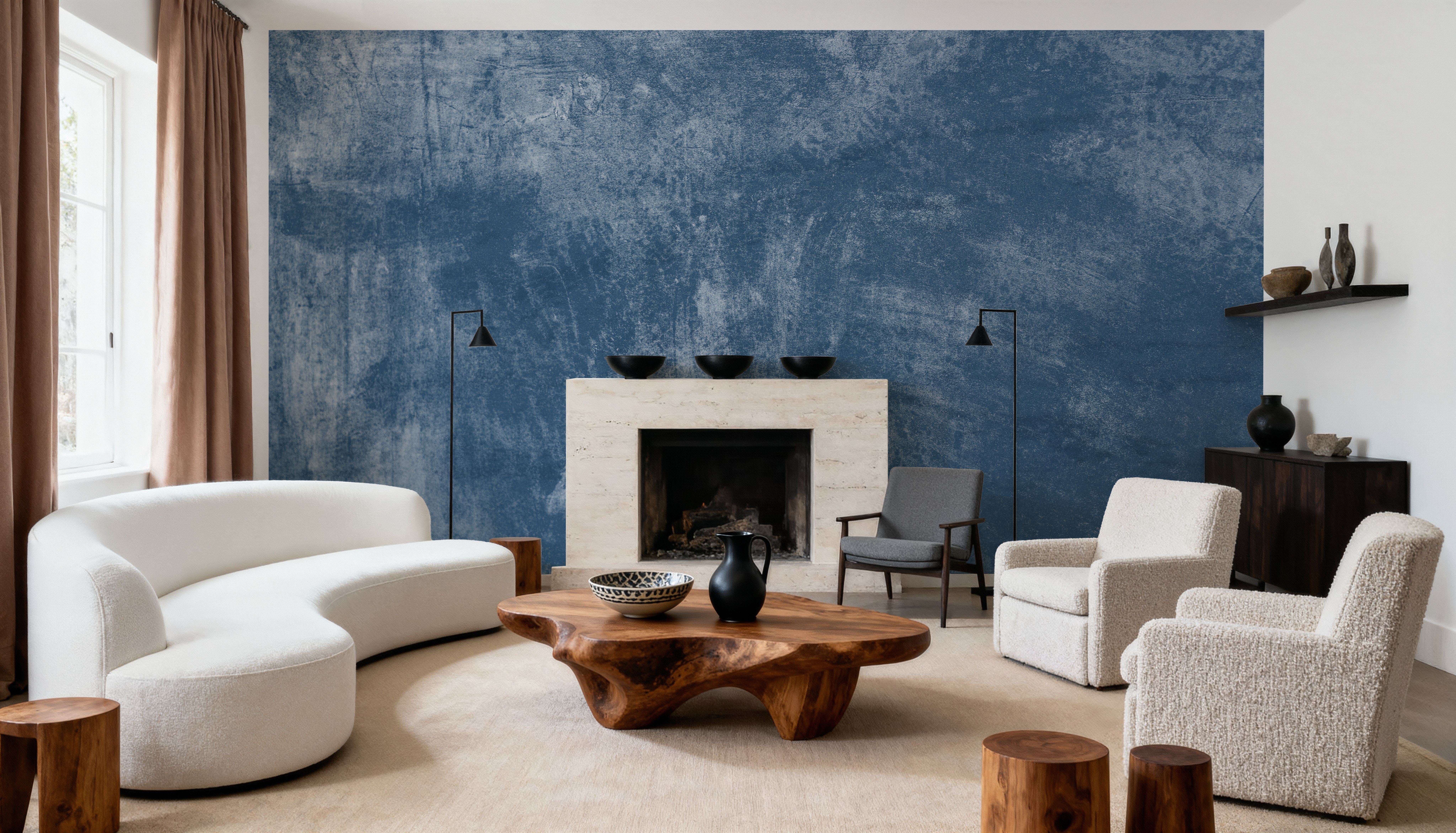 Washed Indigo, Wallpaper