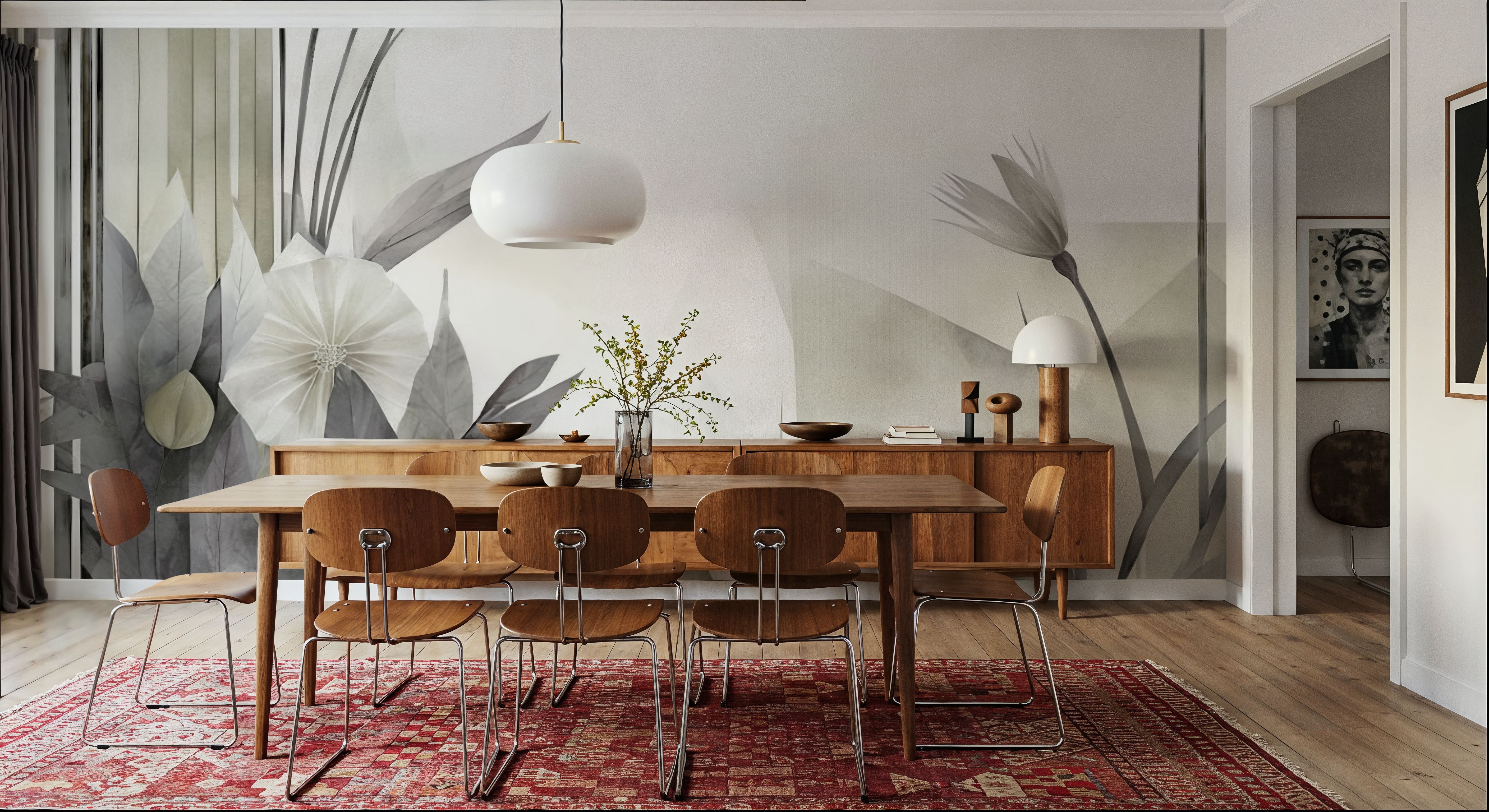 Floral Watercolor Abstract Green