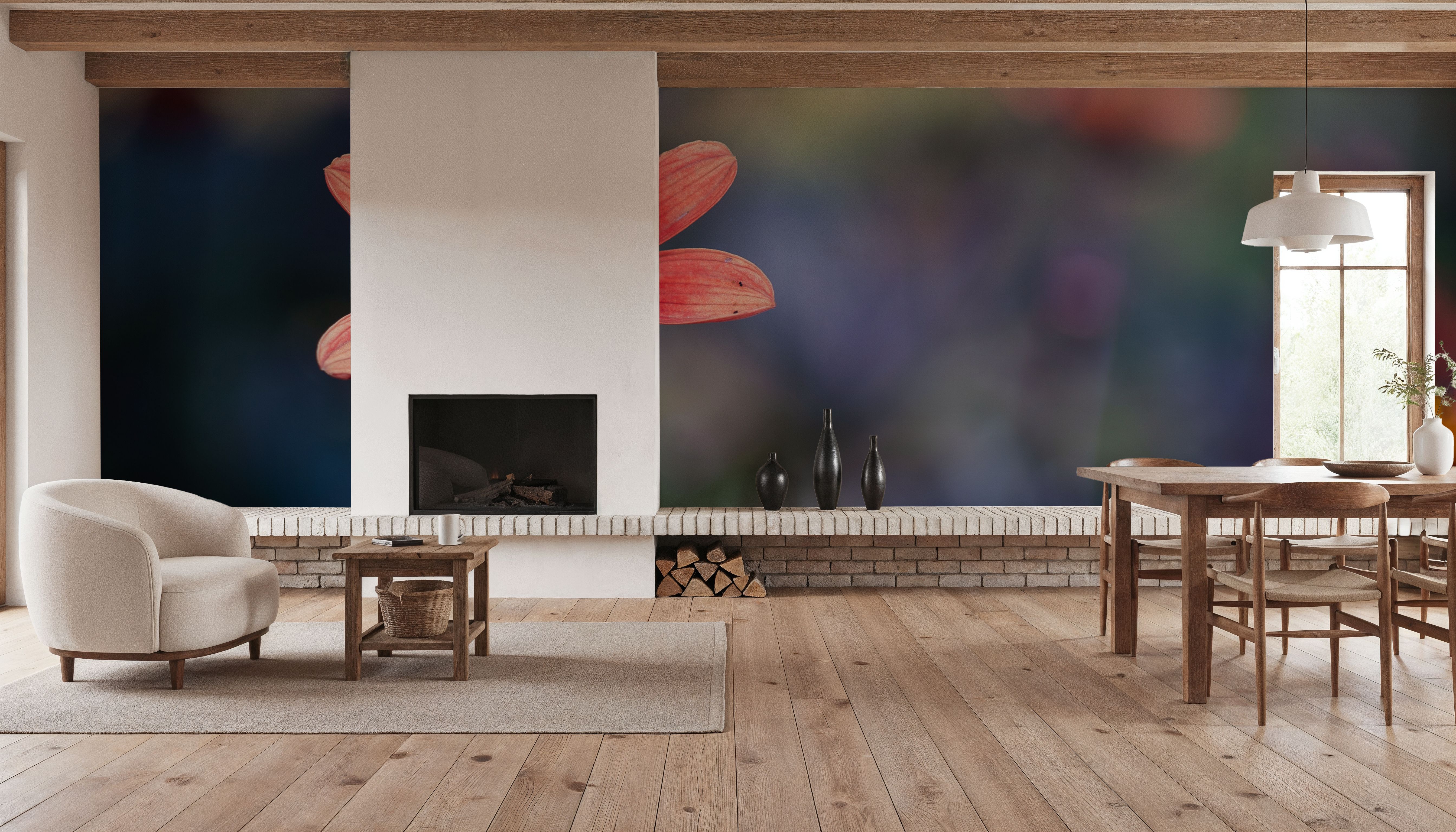 Peach Dahlias, Carte da parati