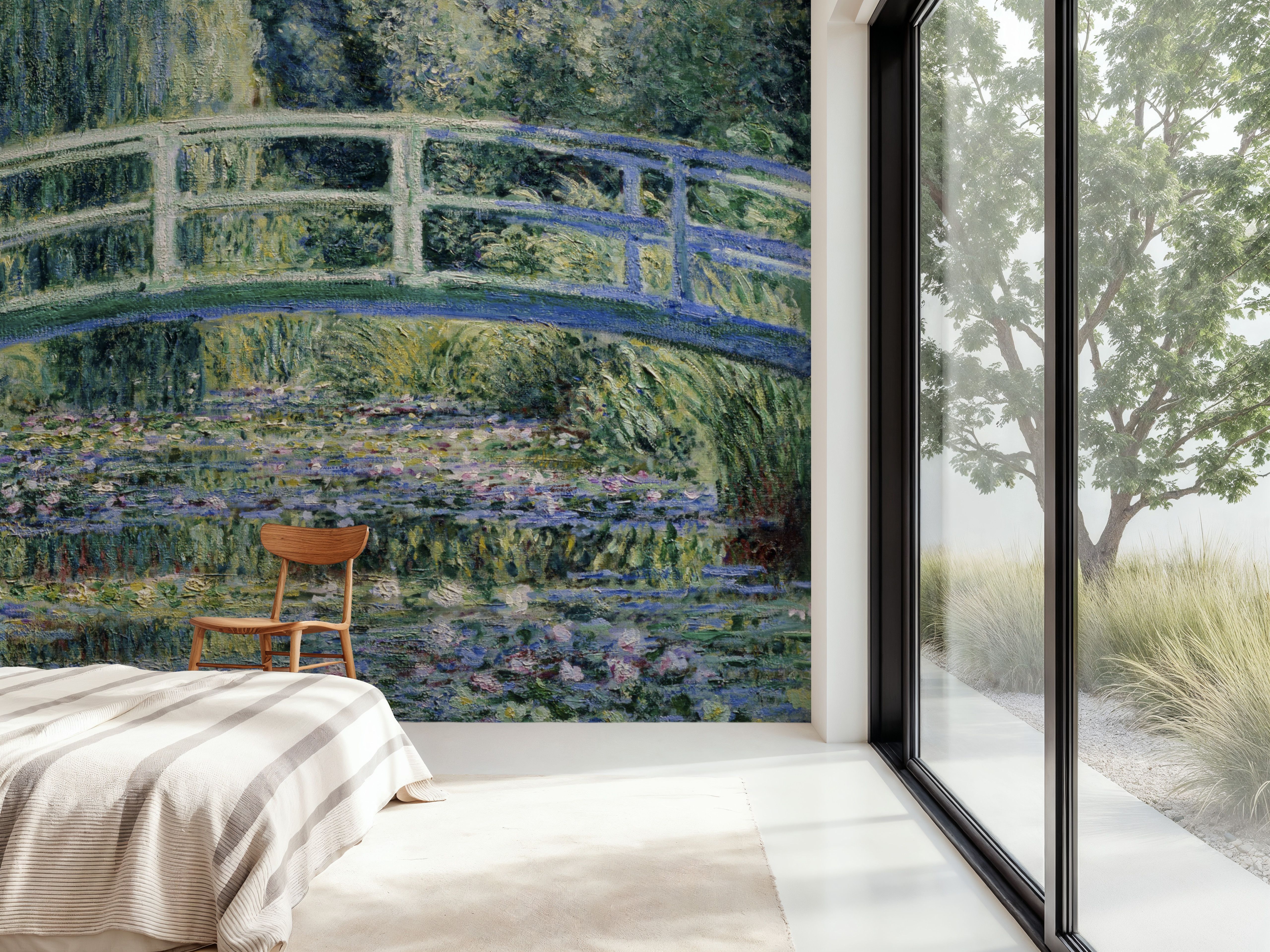 Water Lilies and Japanese Bridge