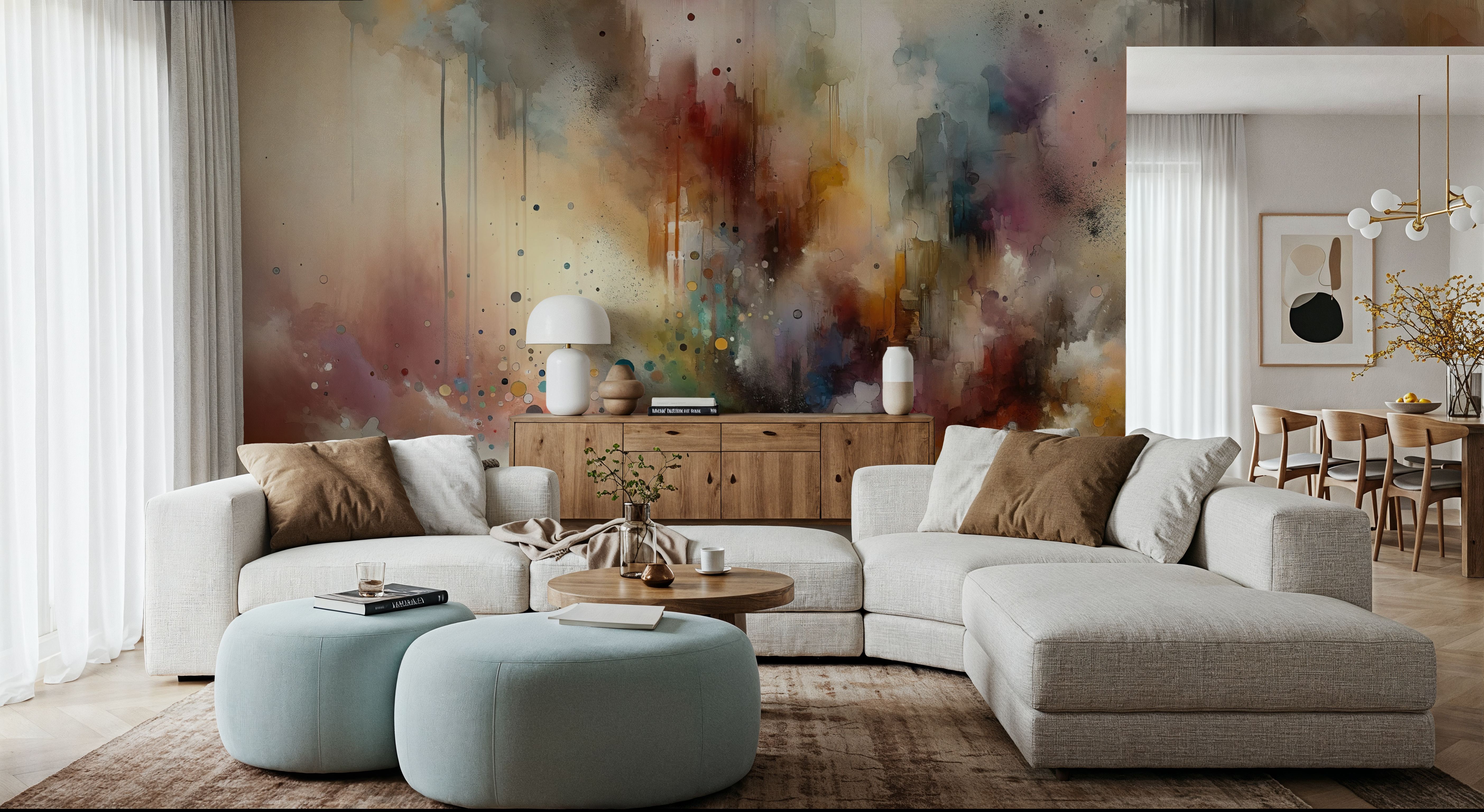 Abstract Journey in Earthy Colors