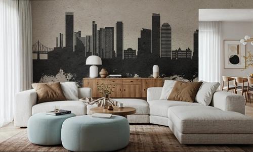 Queens New York Skyline Concrete