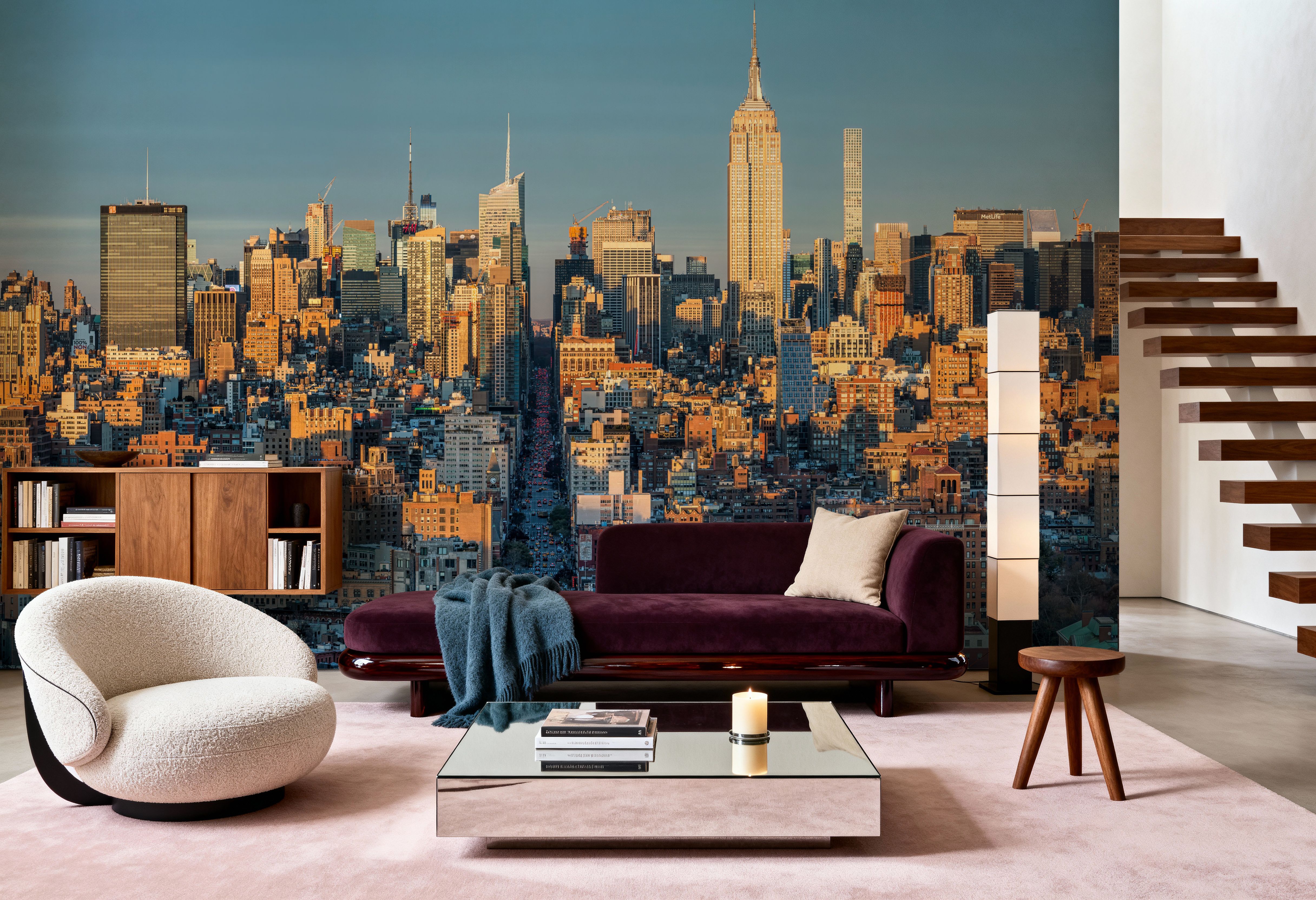 Wall Mural - Midtown Sunset - Big Cities mural wallpaper - Offices - Wallism US - Premium, Textured or Peel & Stick