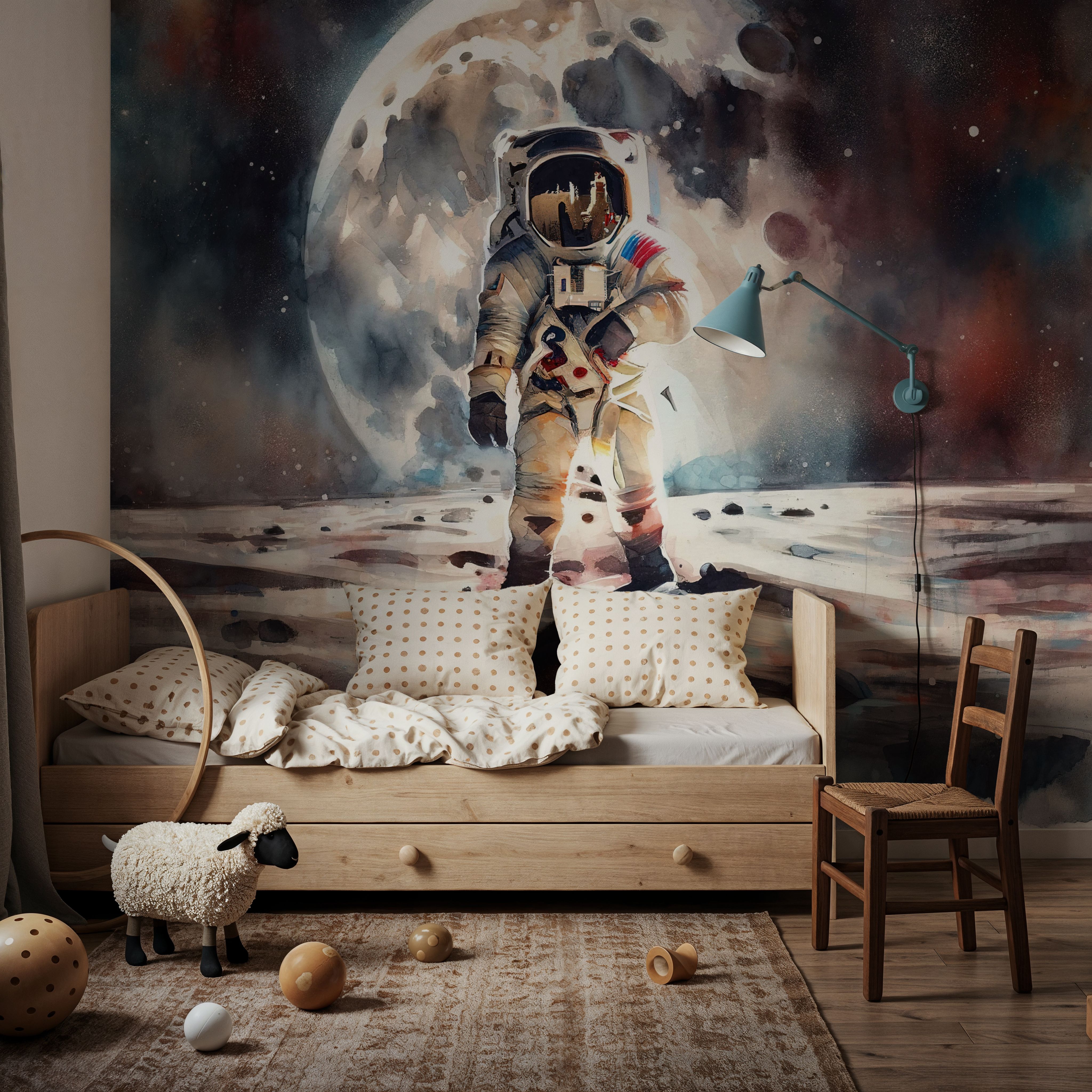 One Giant Leap in Watercolor