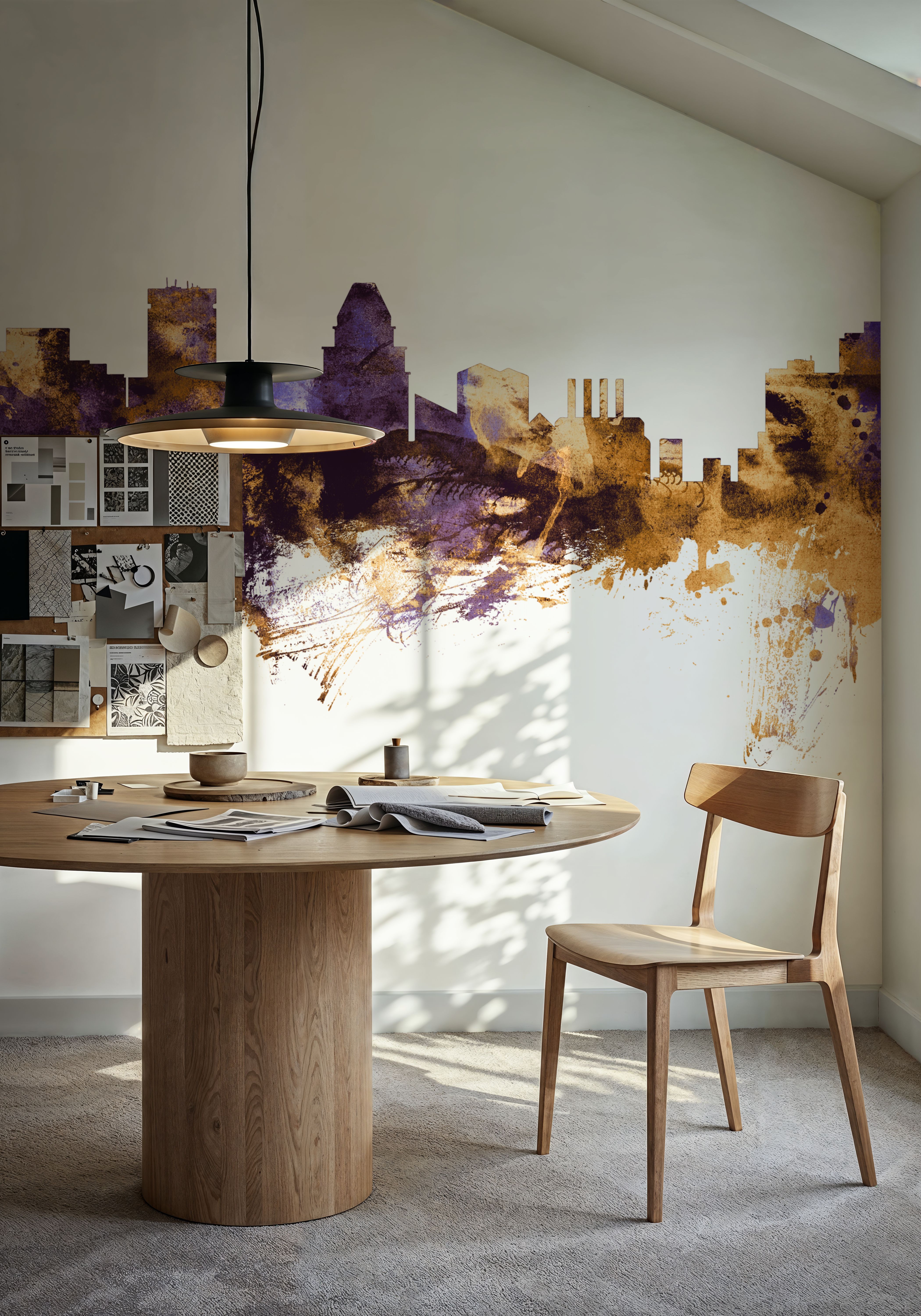 Baltimore Skyline Purple & Gold