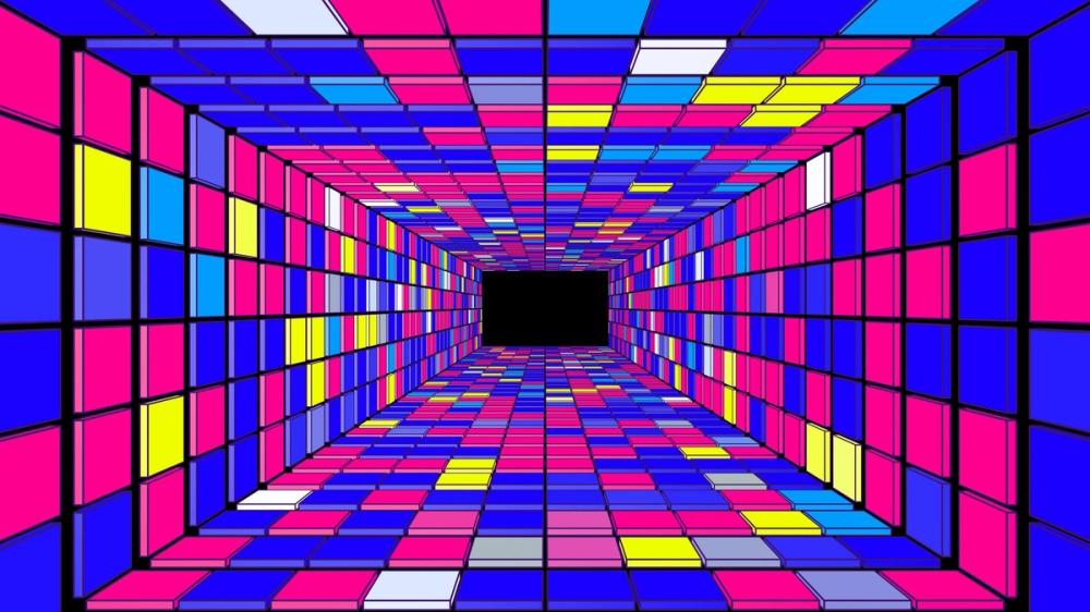 Retro Game Tunnel, Purple