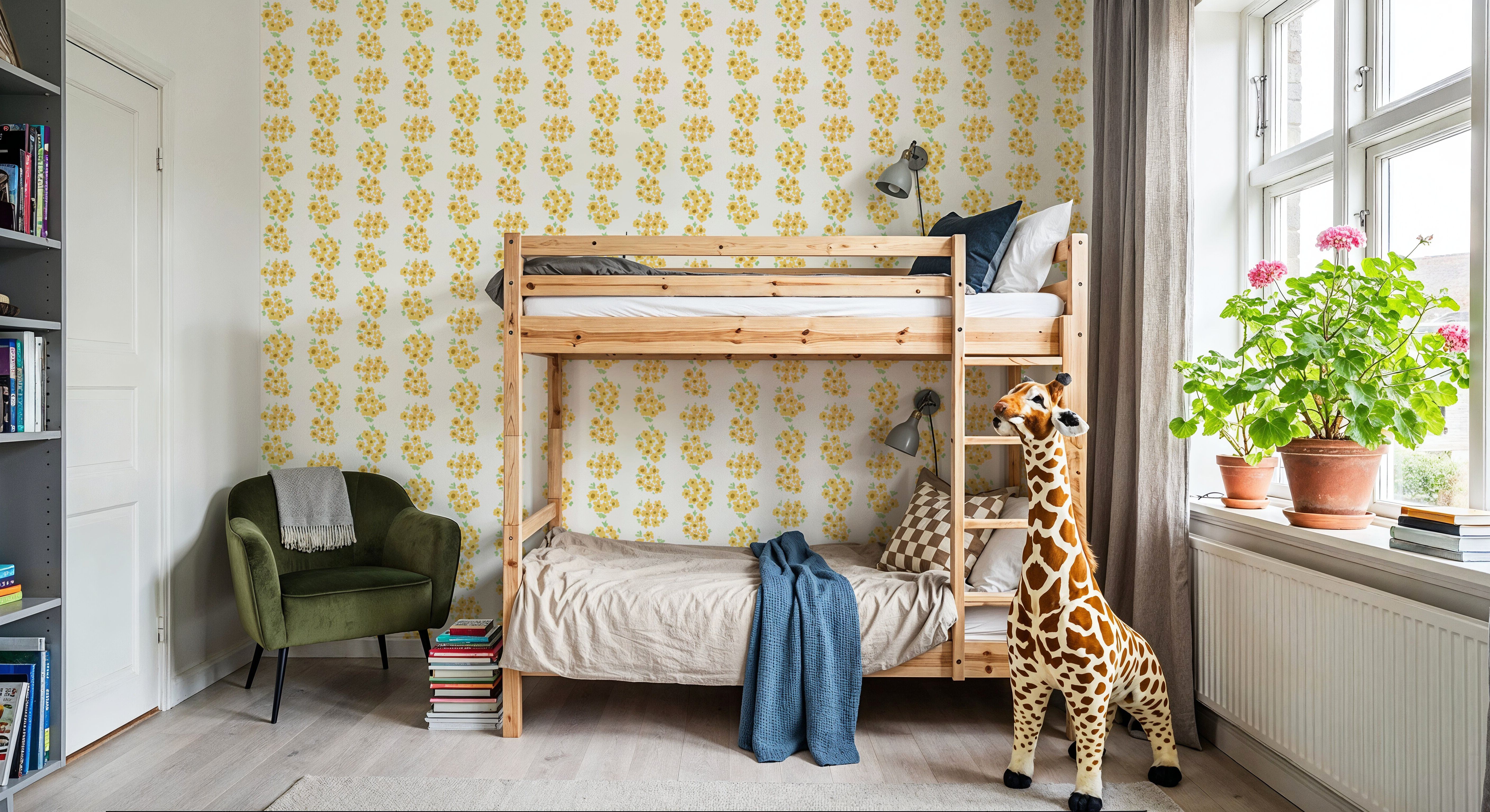 Ditsy Floral Clusters, White