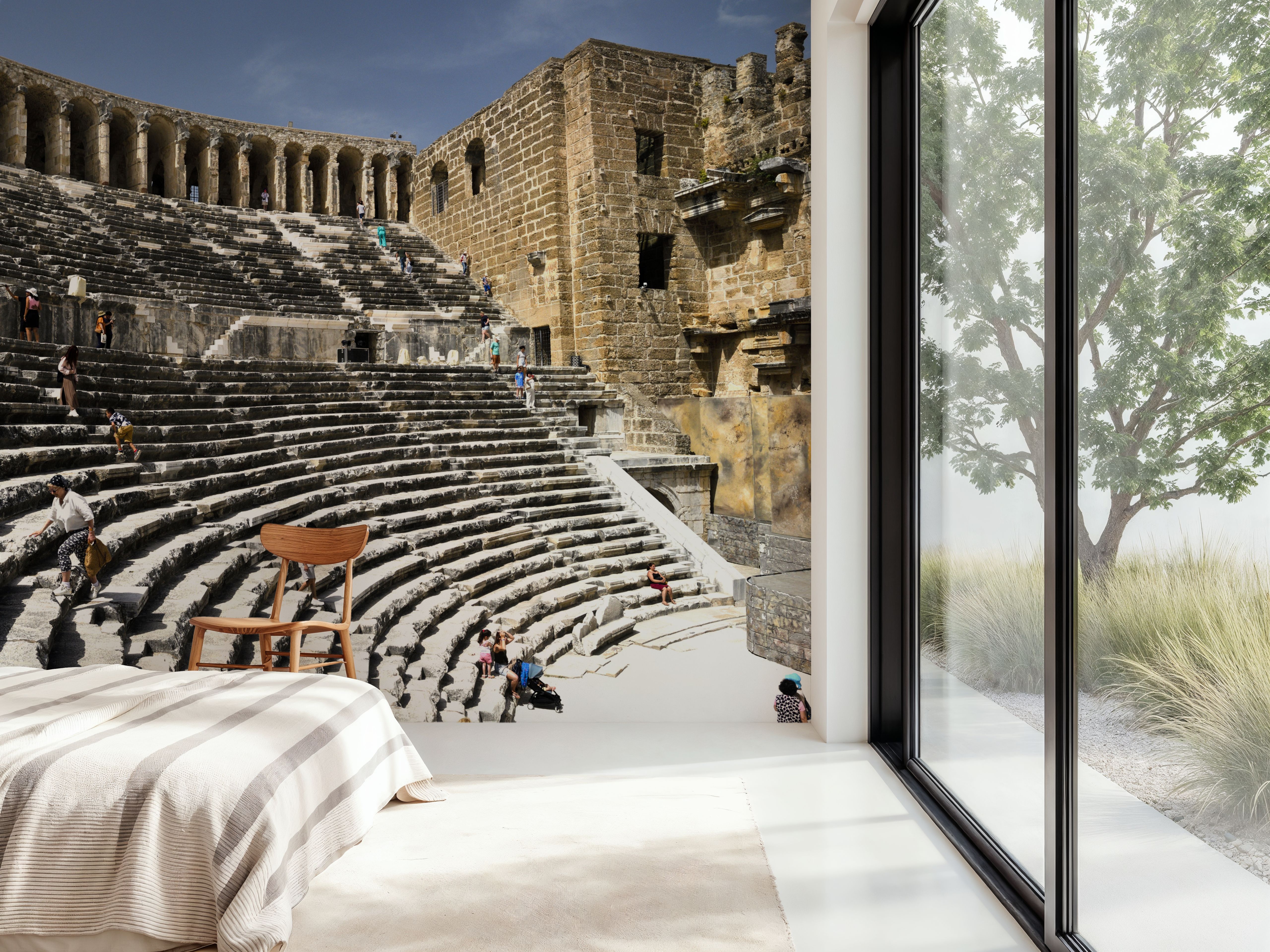 Wall Mural - Classical Amphitheater - Architecture Travel & Landmarks mural wallpaper - Offices - Wallism US - Premium, Textured or Peel & Stick