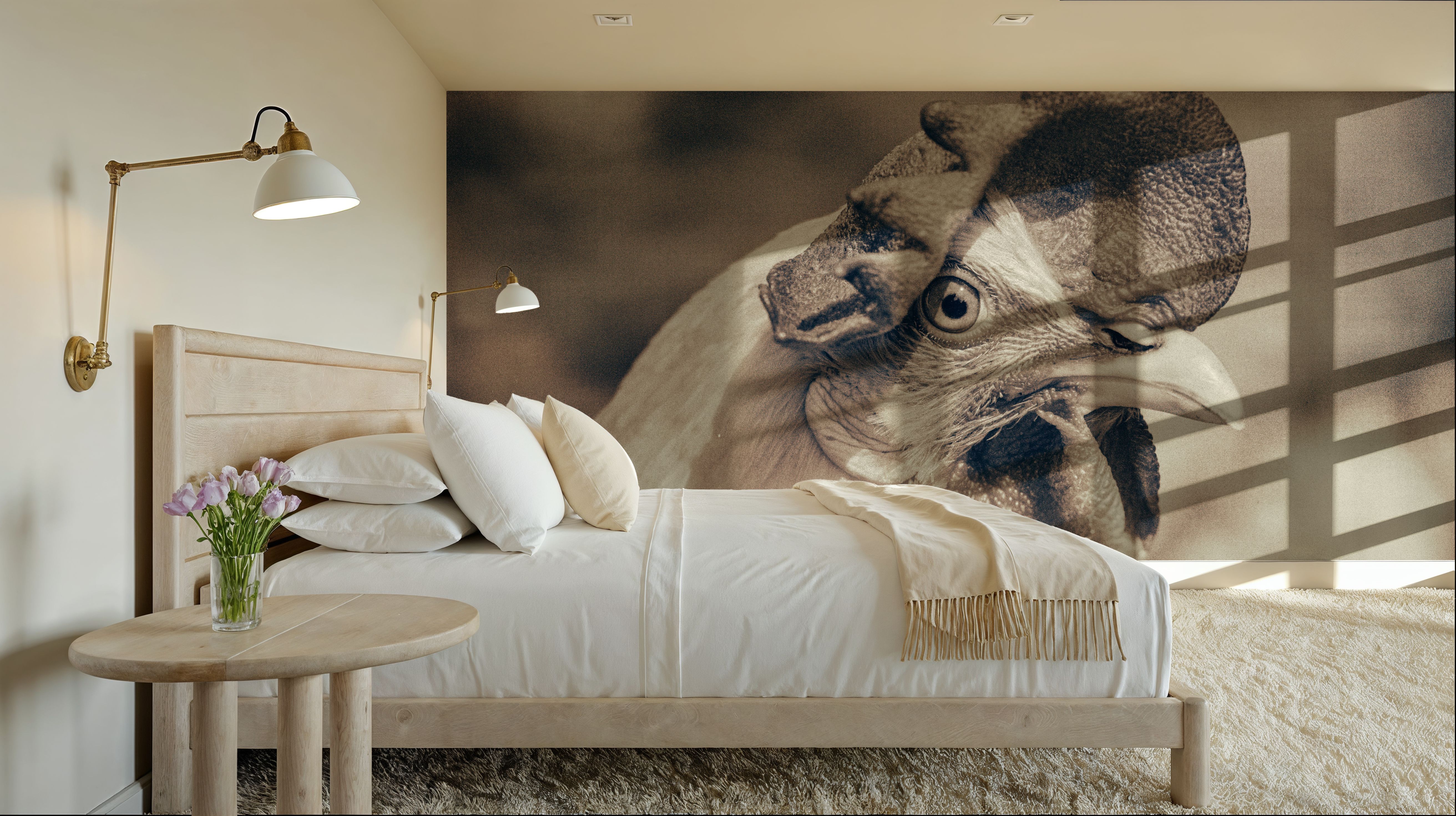 Chicken in the Sun I Sepia, Wallpaper