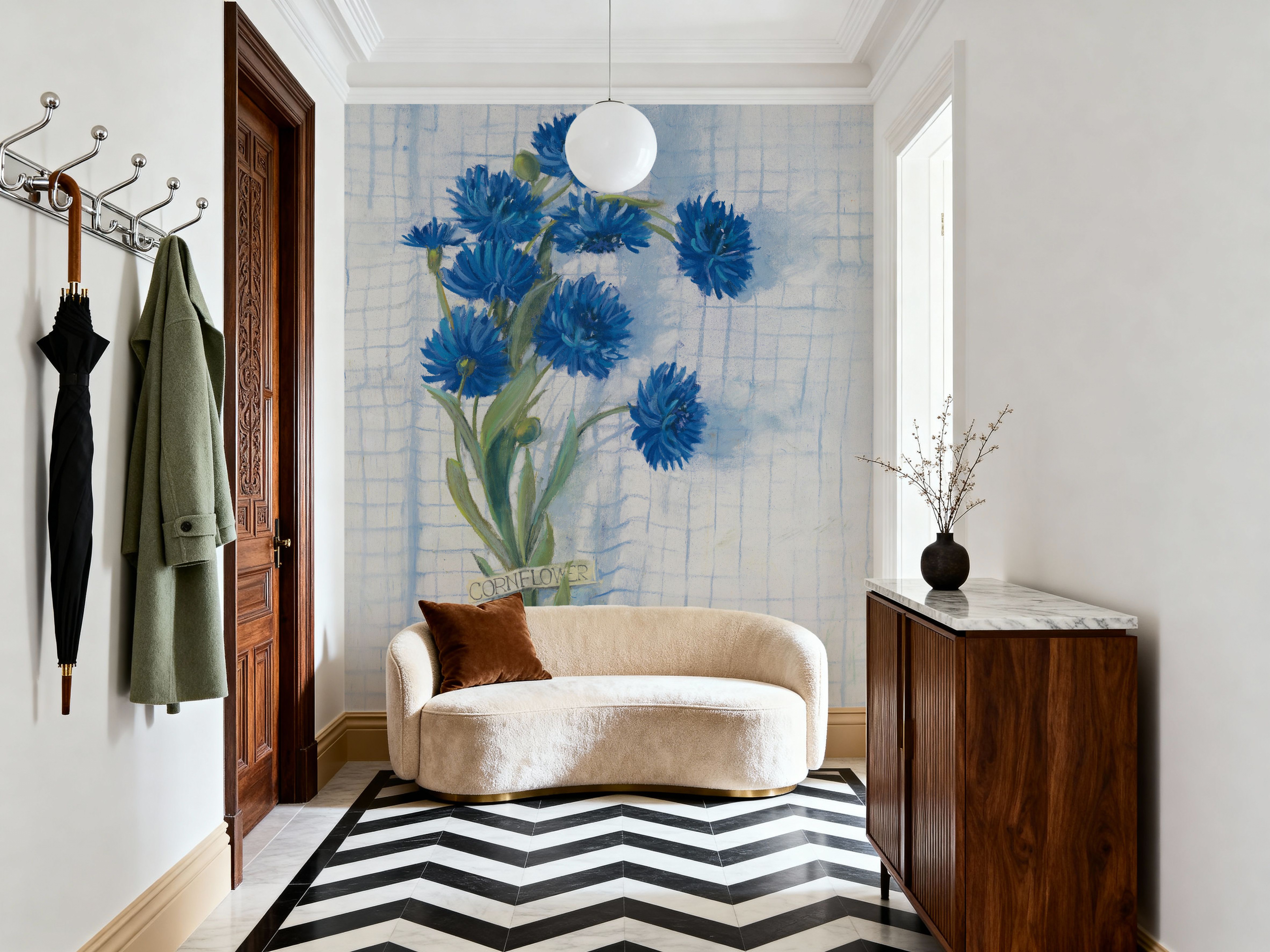 Cornflowers on Linen