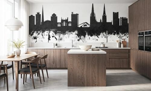 Coventry England Skyline Black & White