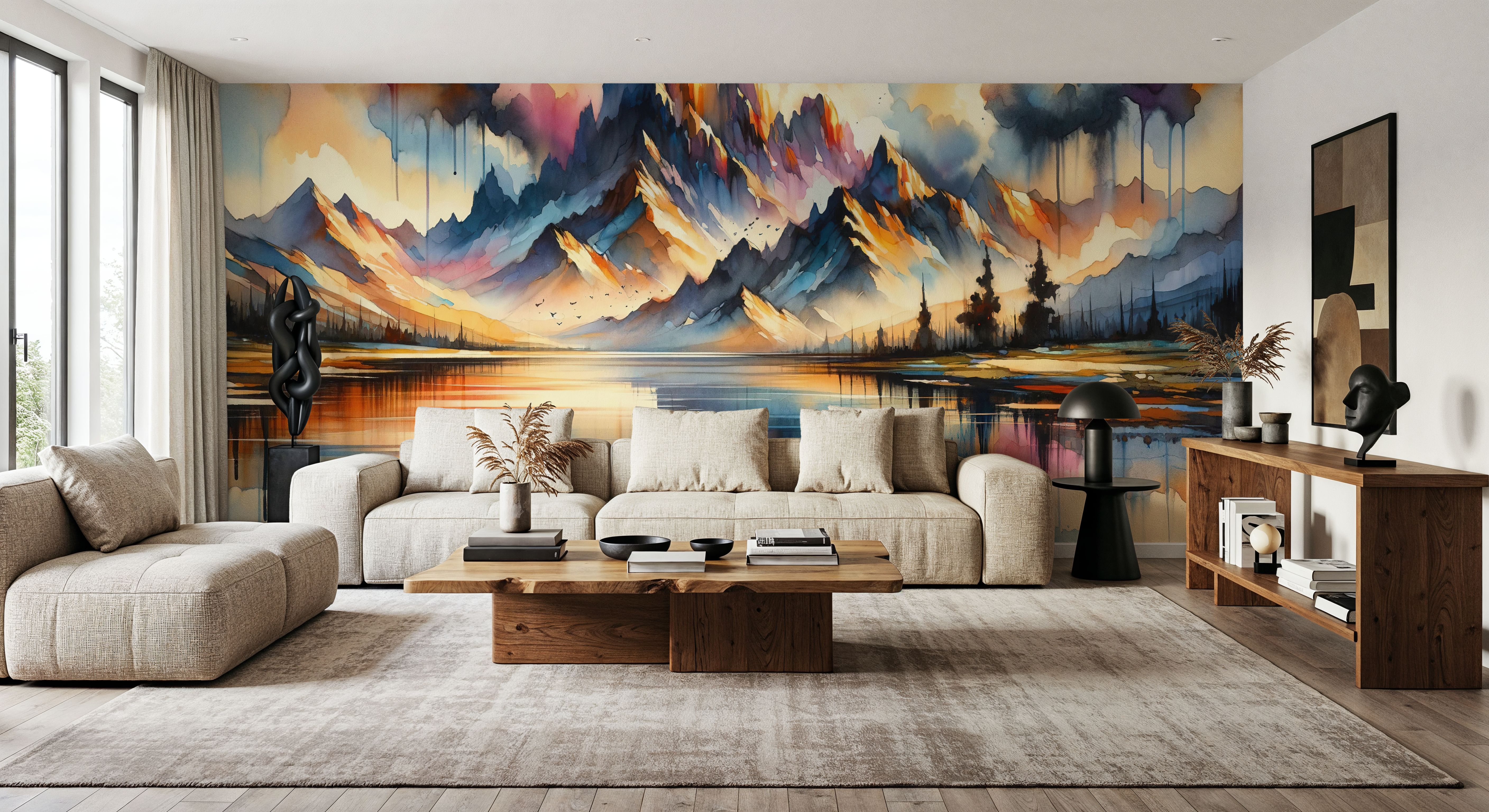 Majestic Mountain Reflected in Lake