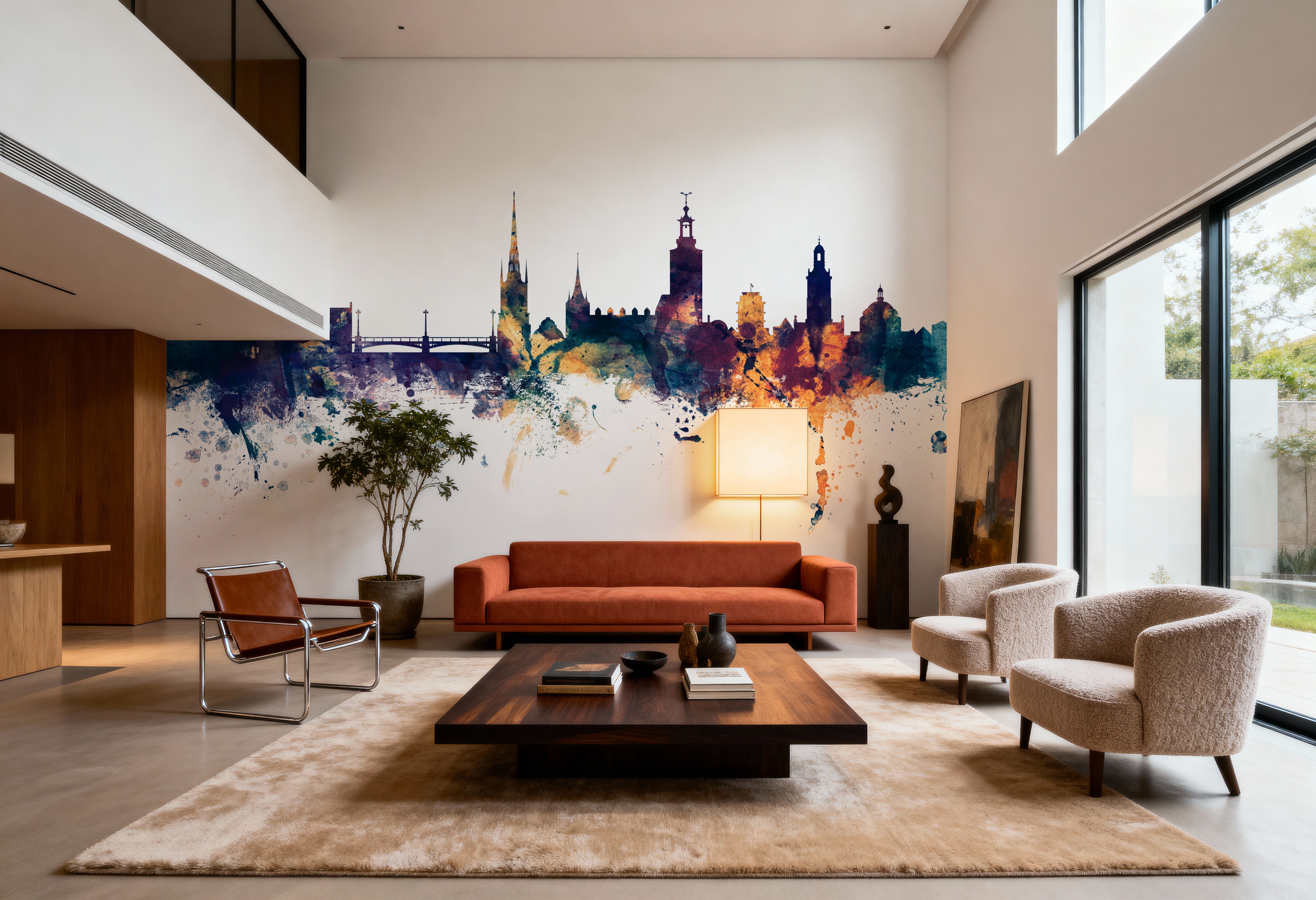 Stockholm Skyline Blue & Bronze