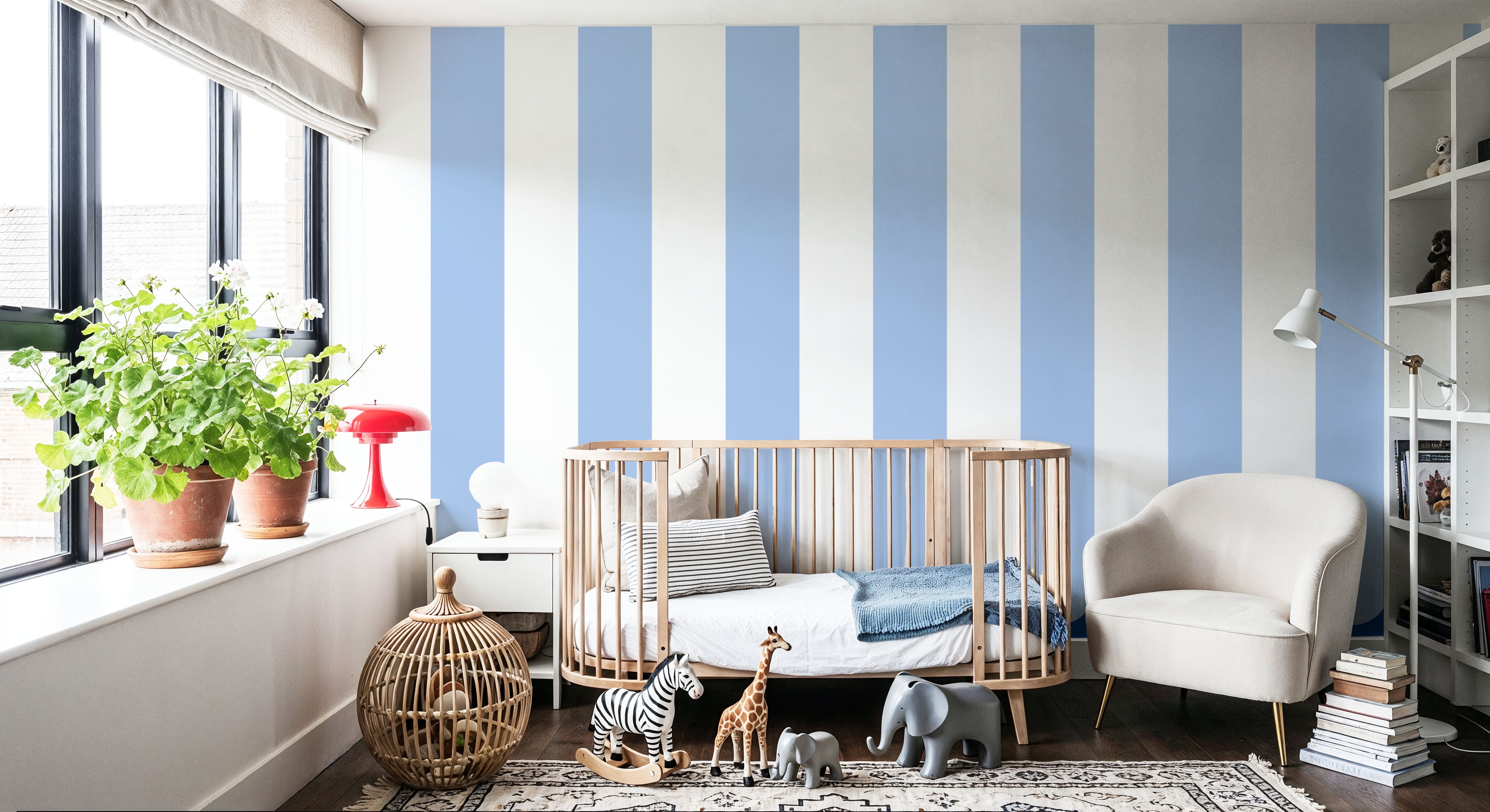 Scalloped Circus Wall, Baby Blue