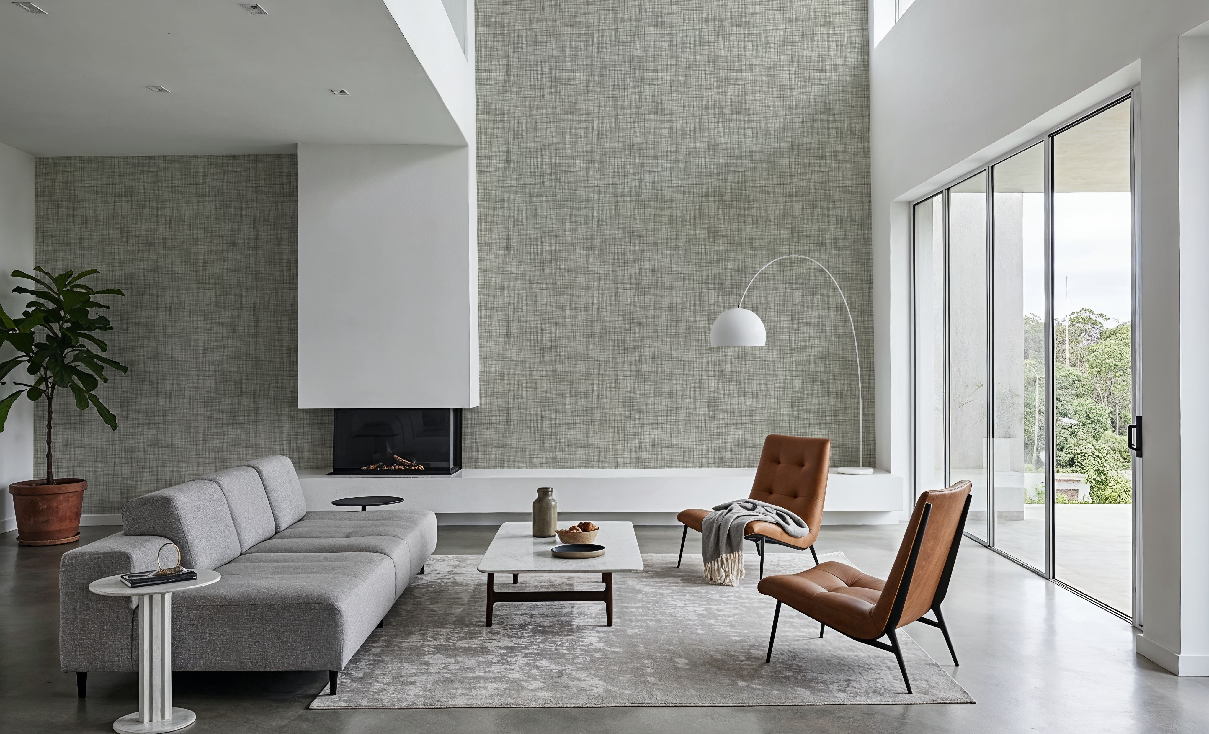 Mottled Linen Effect, Stone