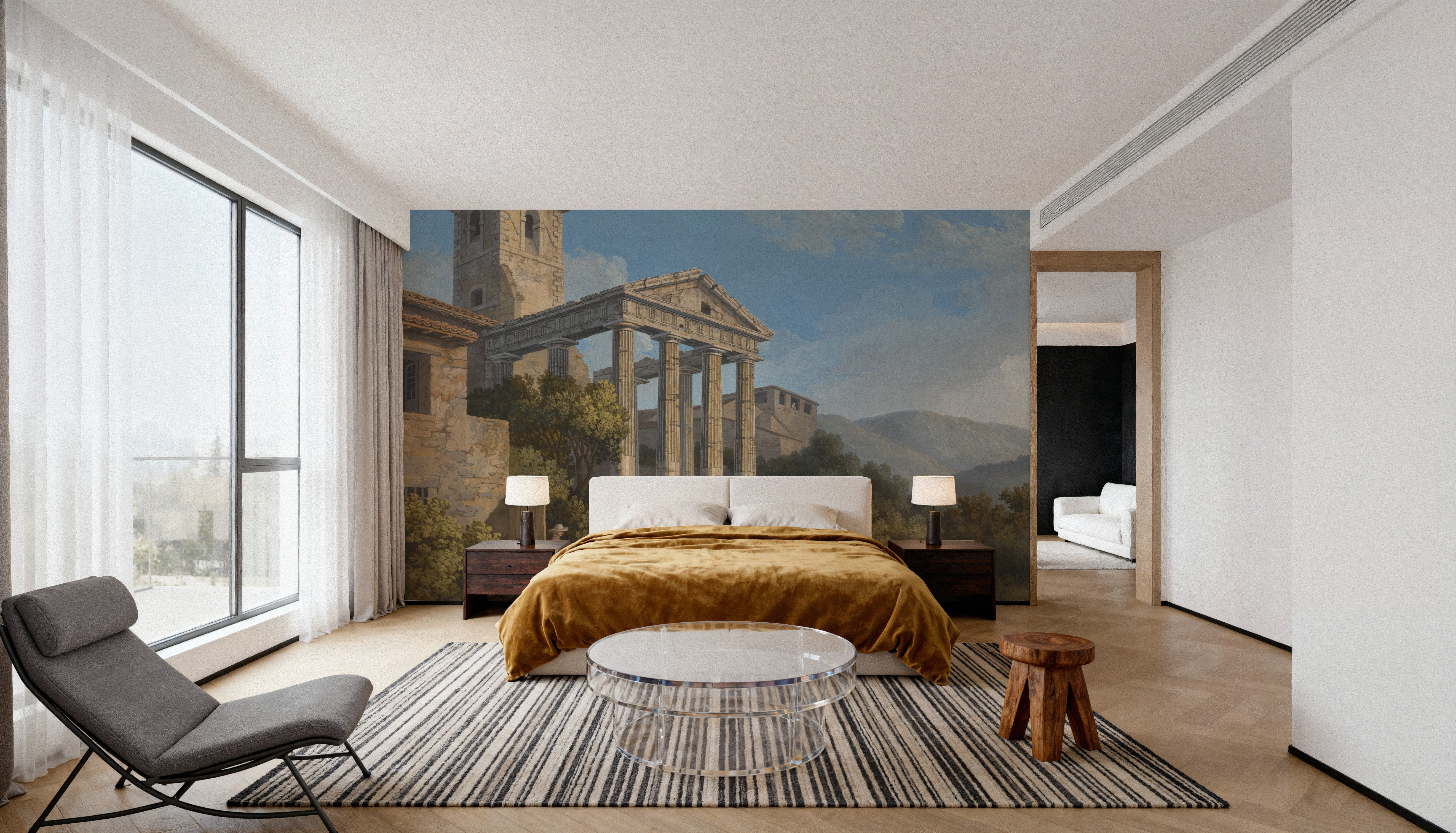 The Temple of Hercules in Cori, Tapety