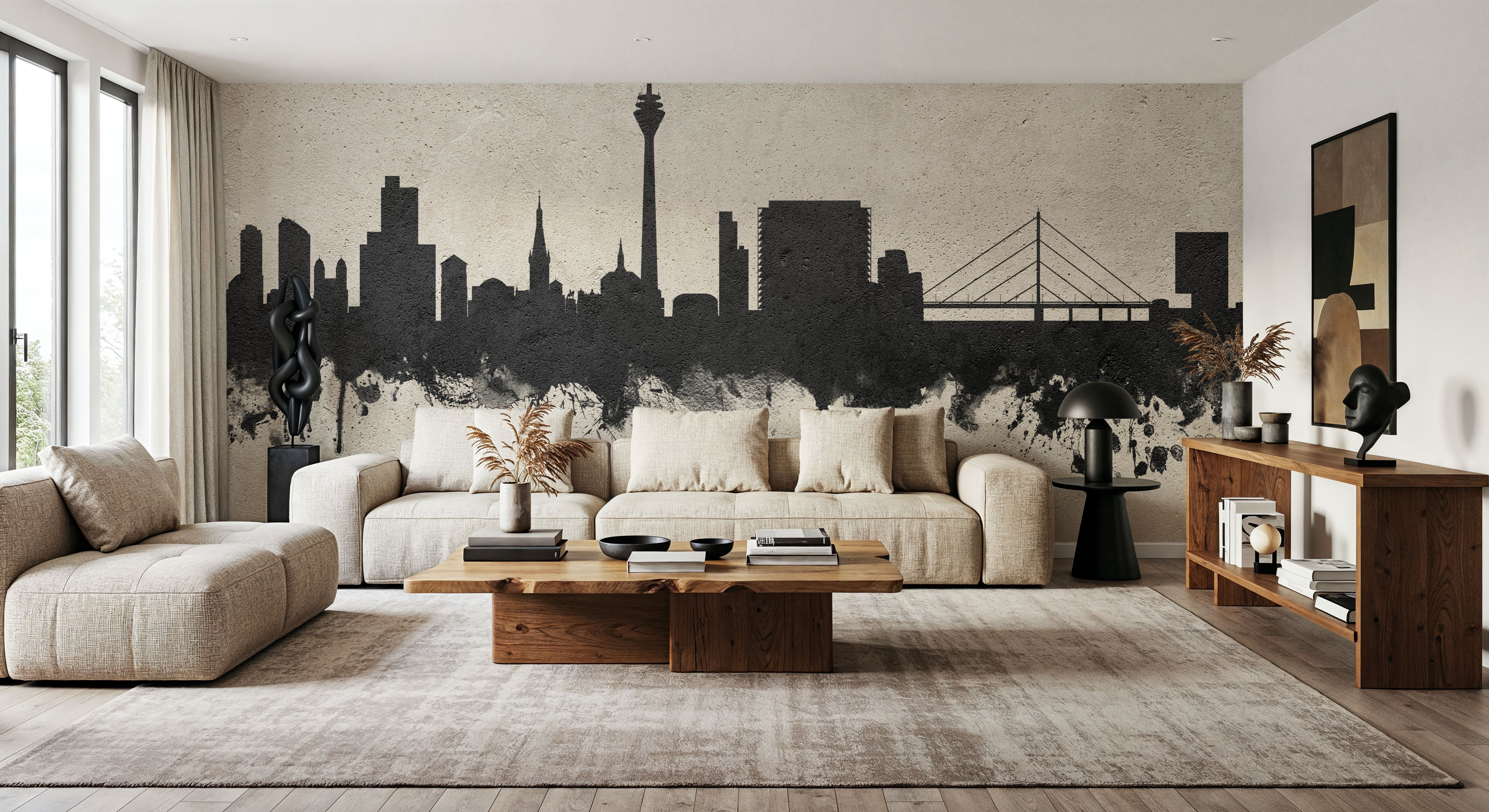 Düsseldorf Germany Skyline Concrete