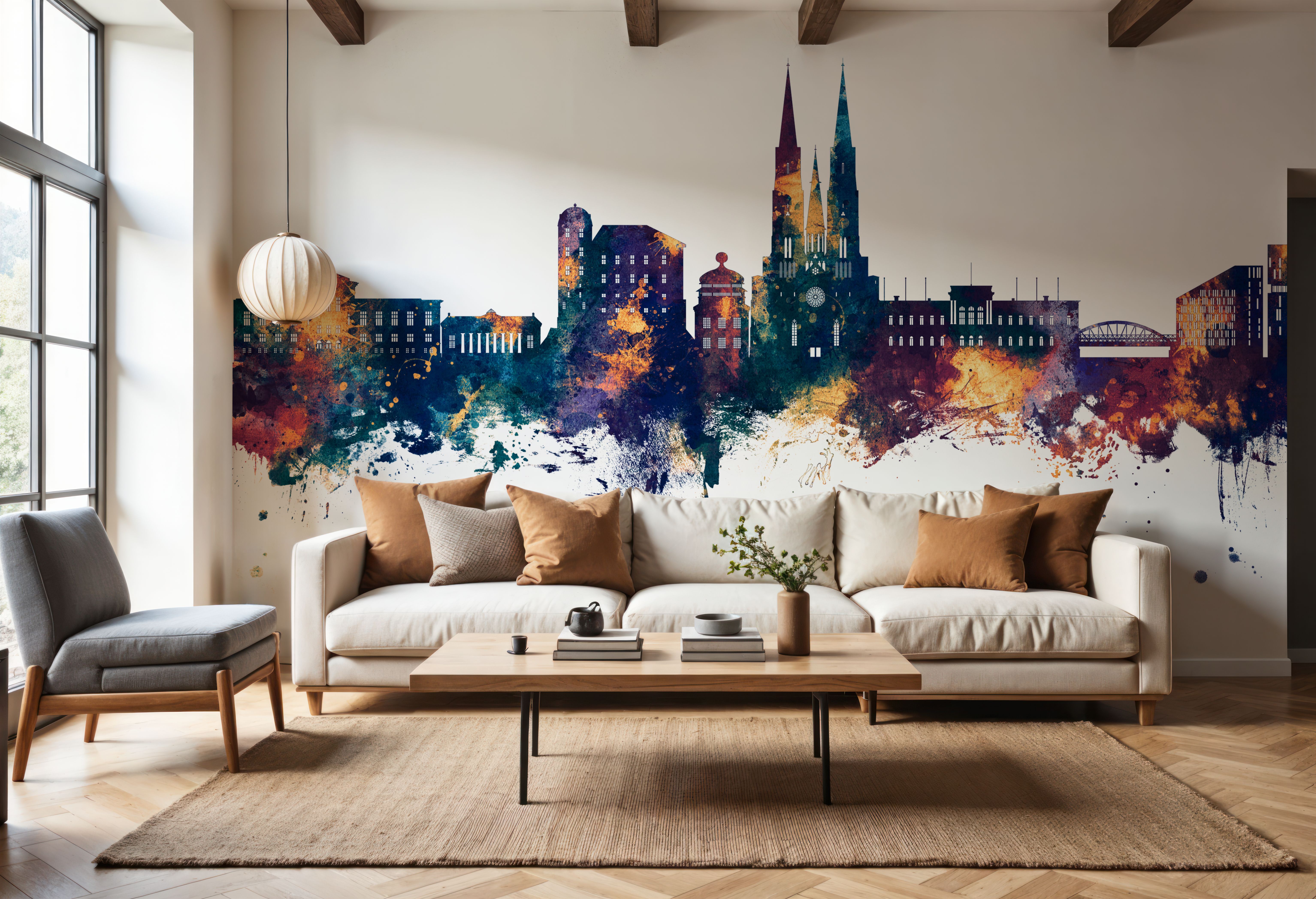 Uppsala Skyline Blue & Bronze