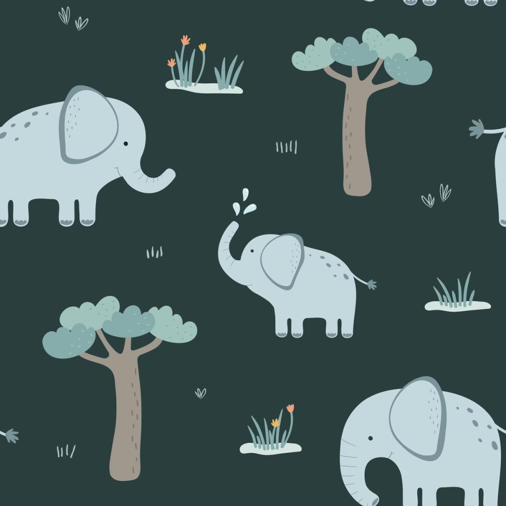 Elephant Greetings Illustration