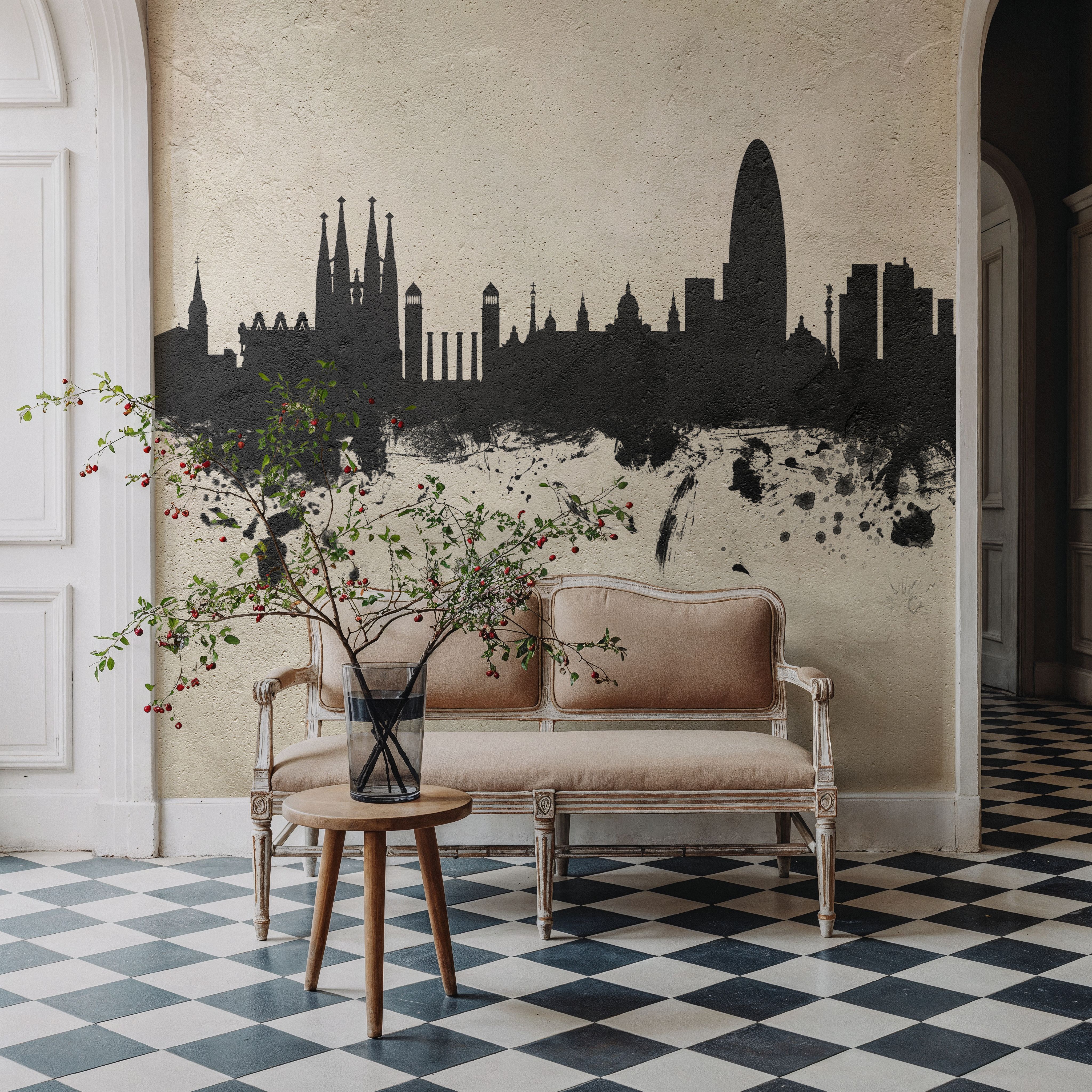 Barcelona Skyline Concrete
