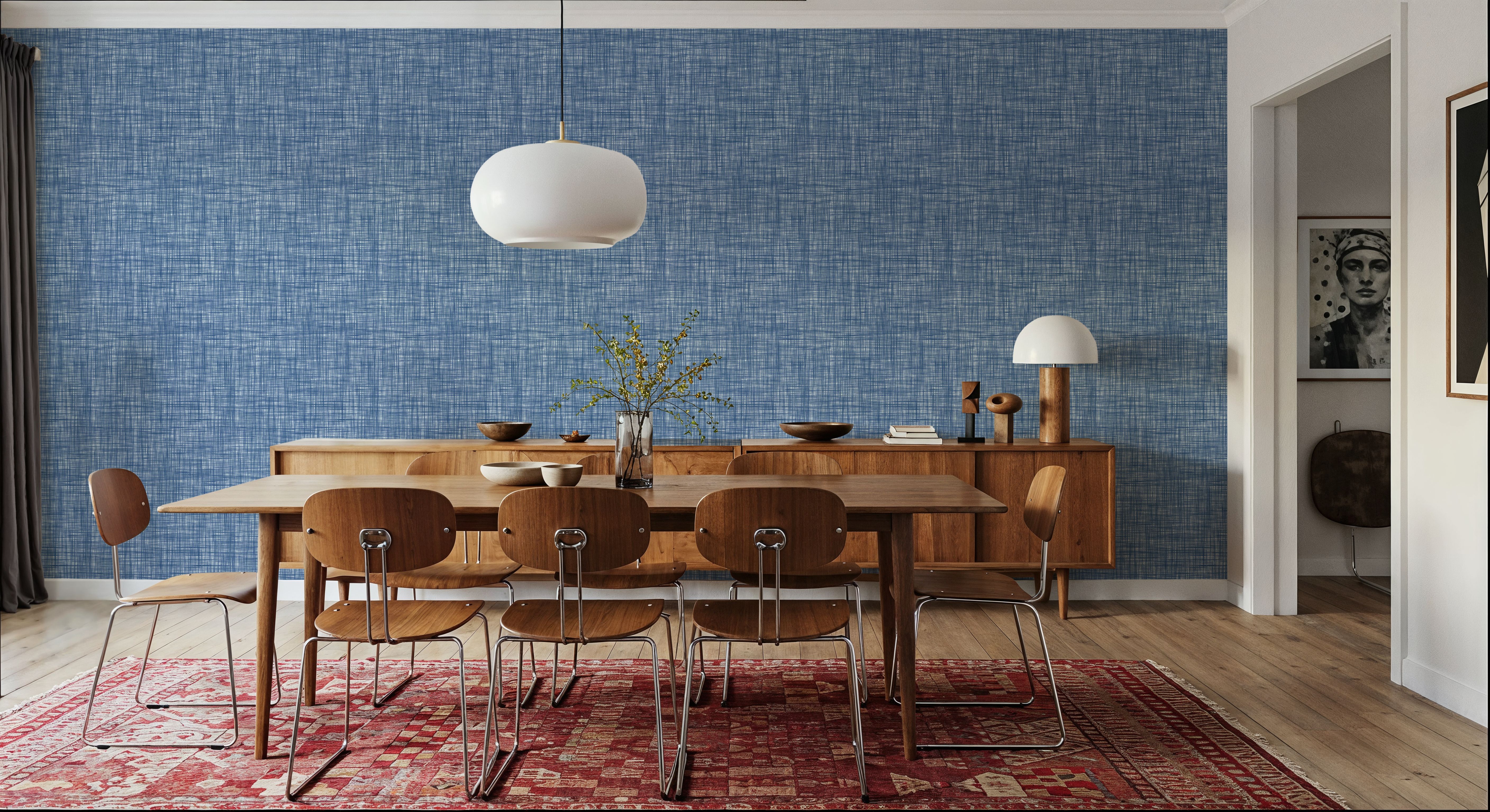 Mottled Linen Effect, Sky Blue