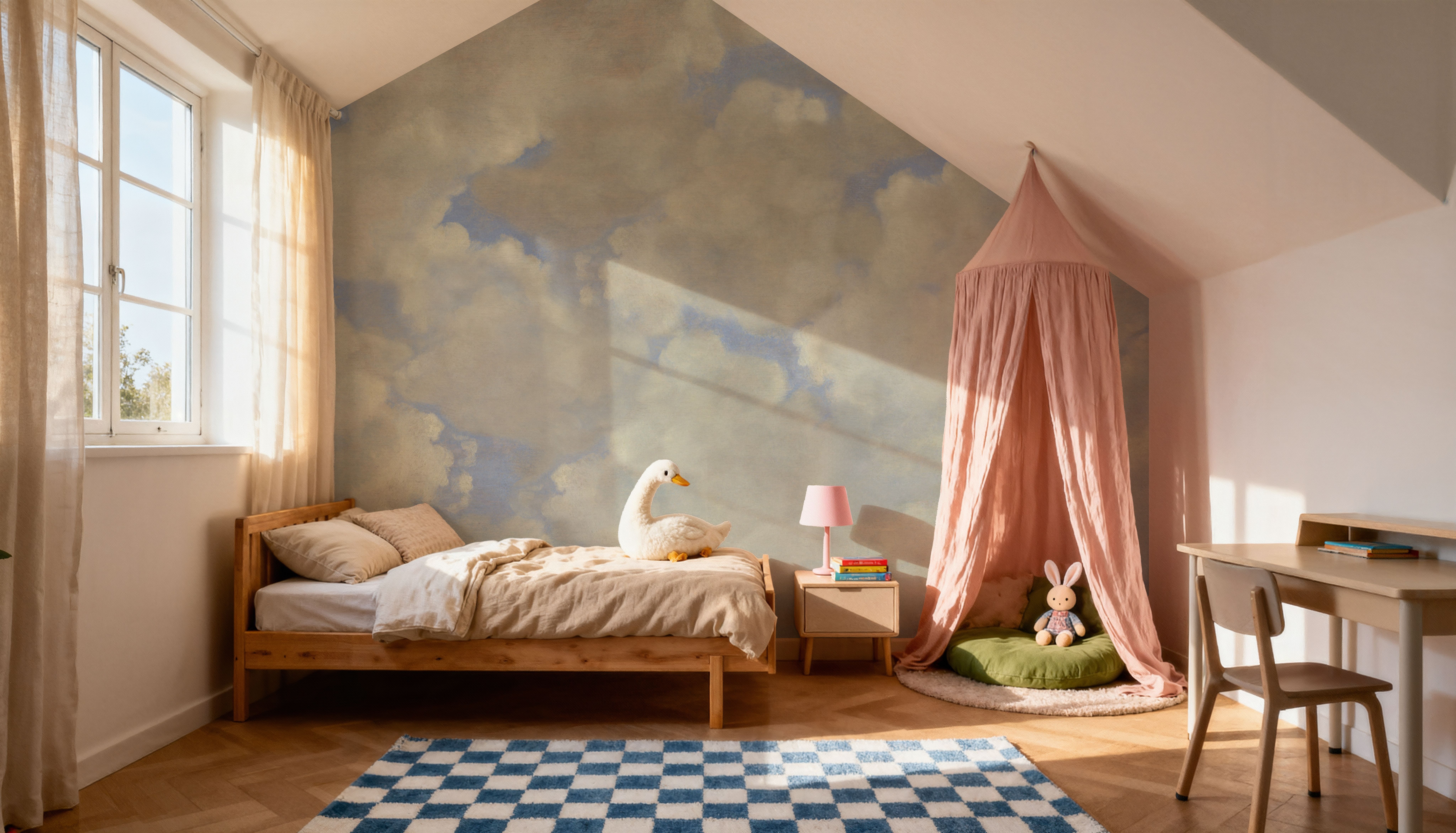 Painted Dreamy Clouds, Bright