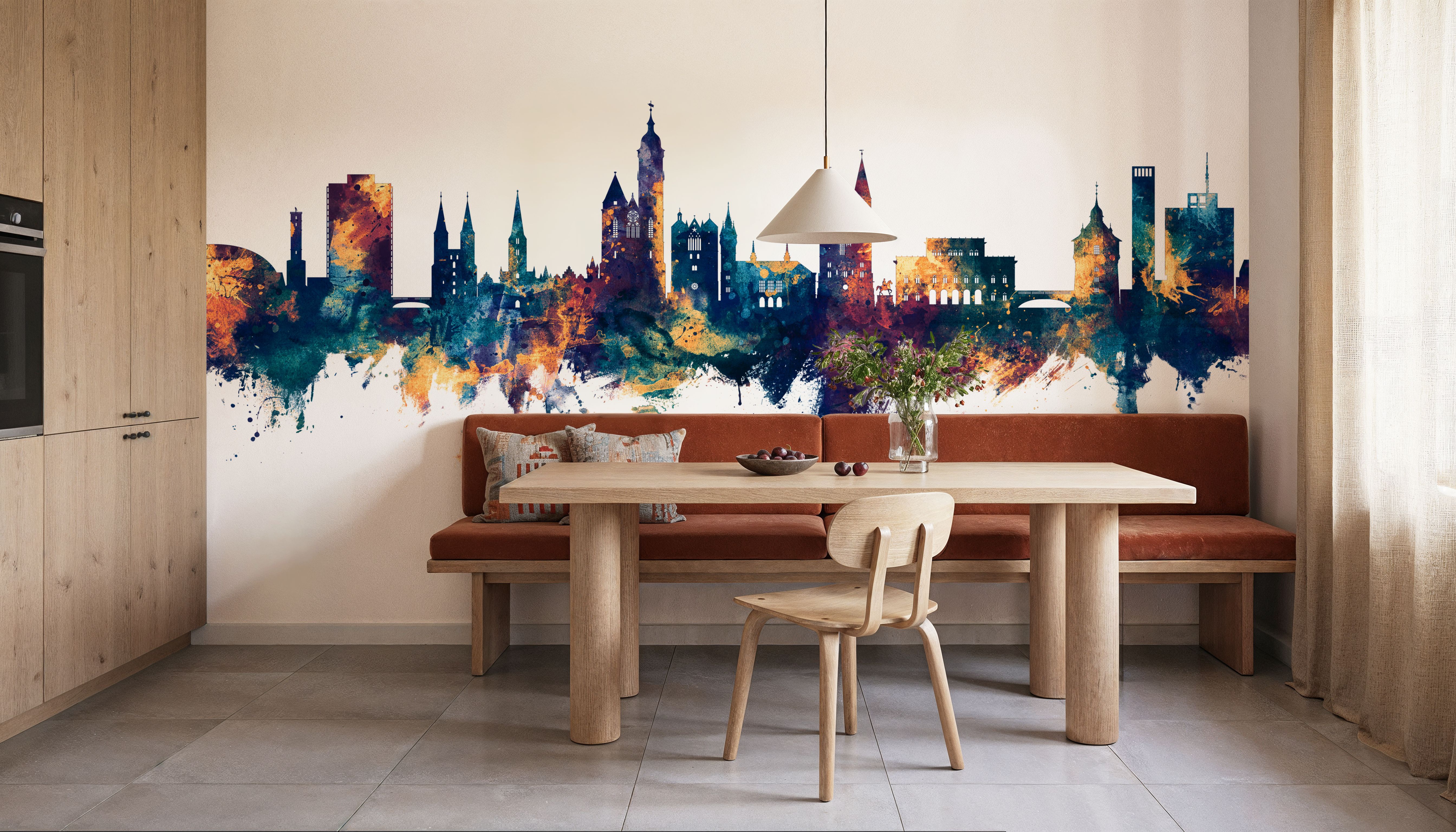 Braunschweig Germany Skyline Blue & Bronze