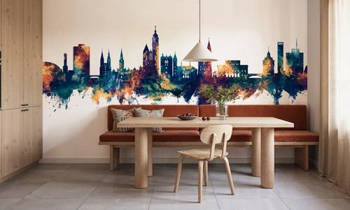 Braunschweig Germany Skyline Blue & Bronze