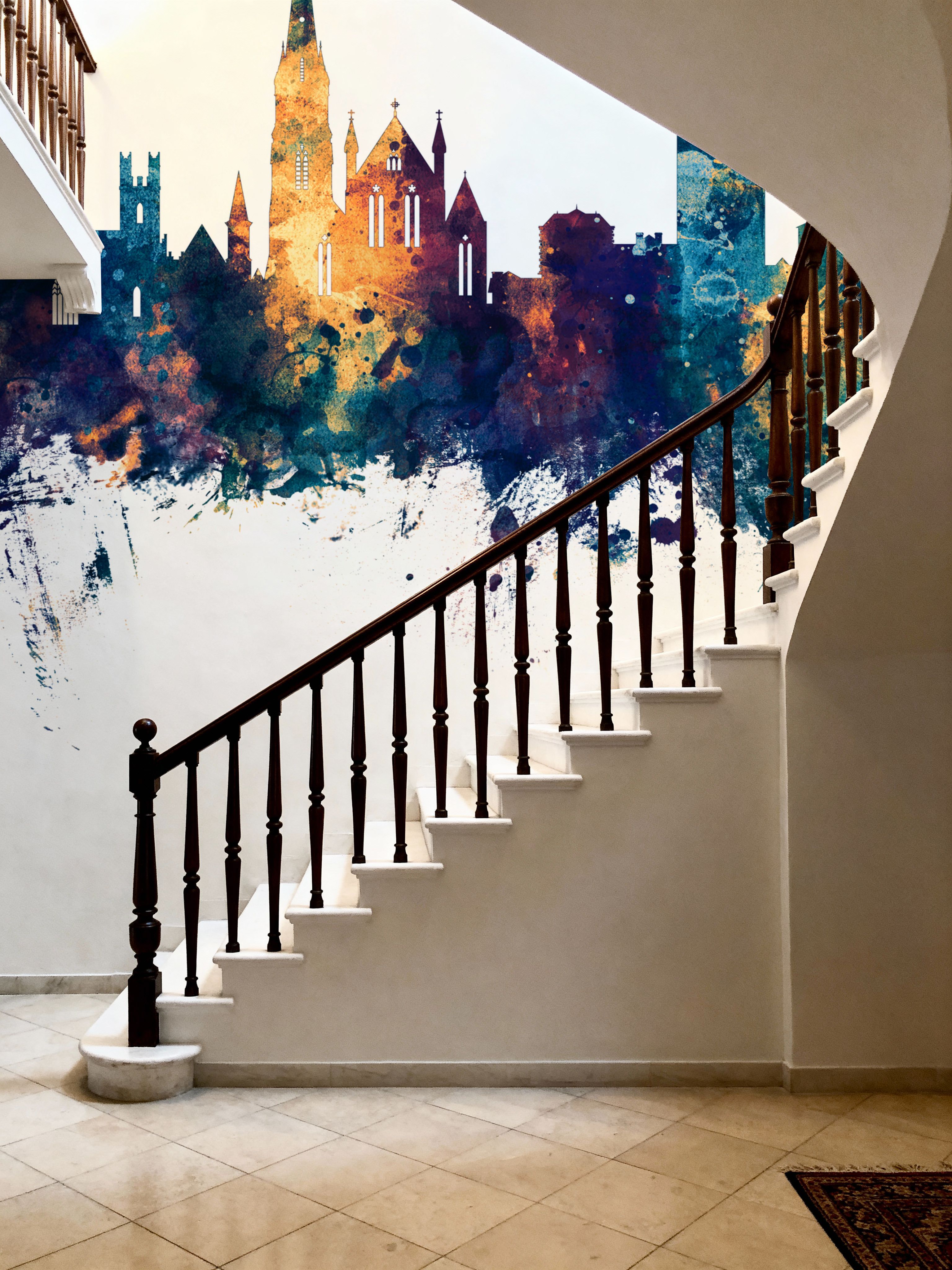 Limerick Ireland Skyline Blue & Bronze