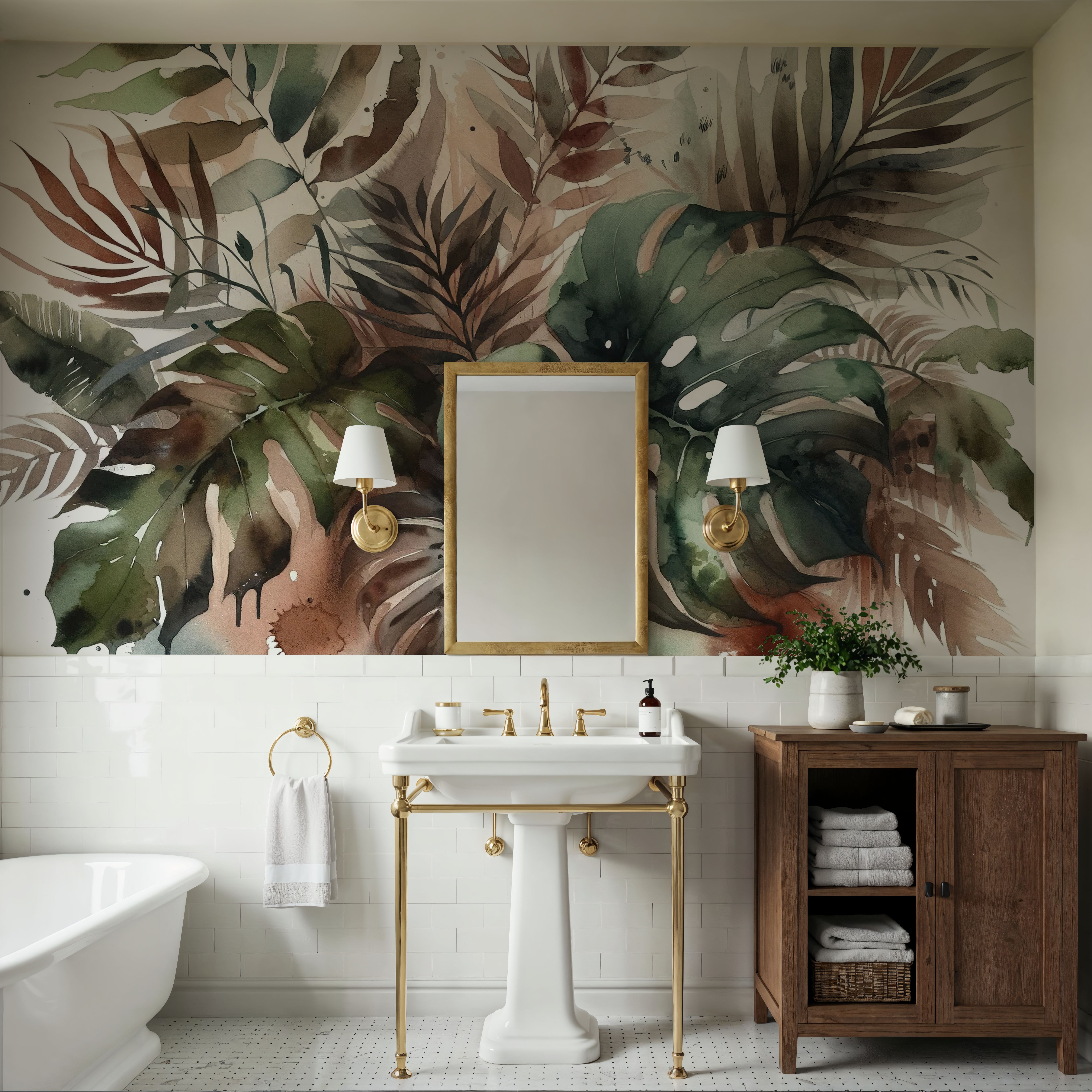 Tropical Rains on Monstera Leaves