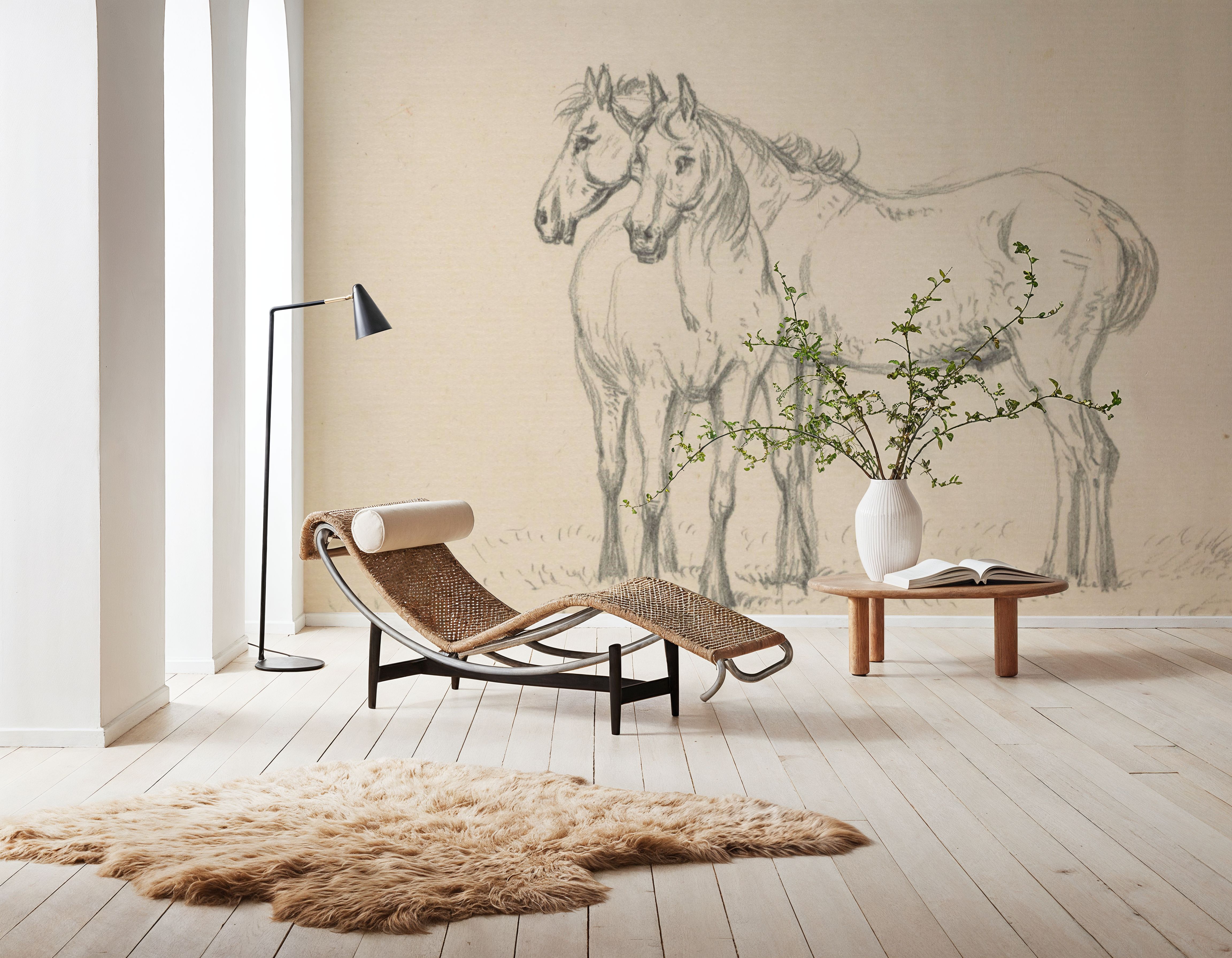 Two Horses Standing Together