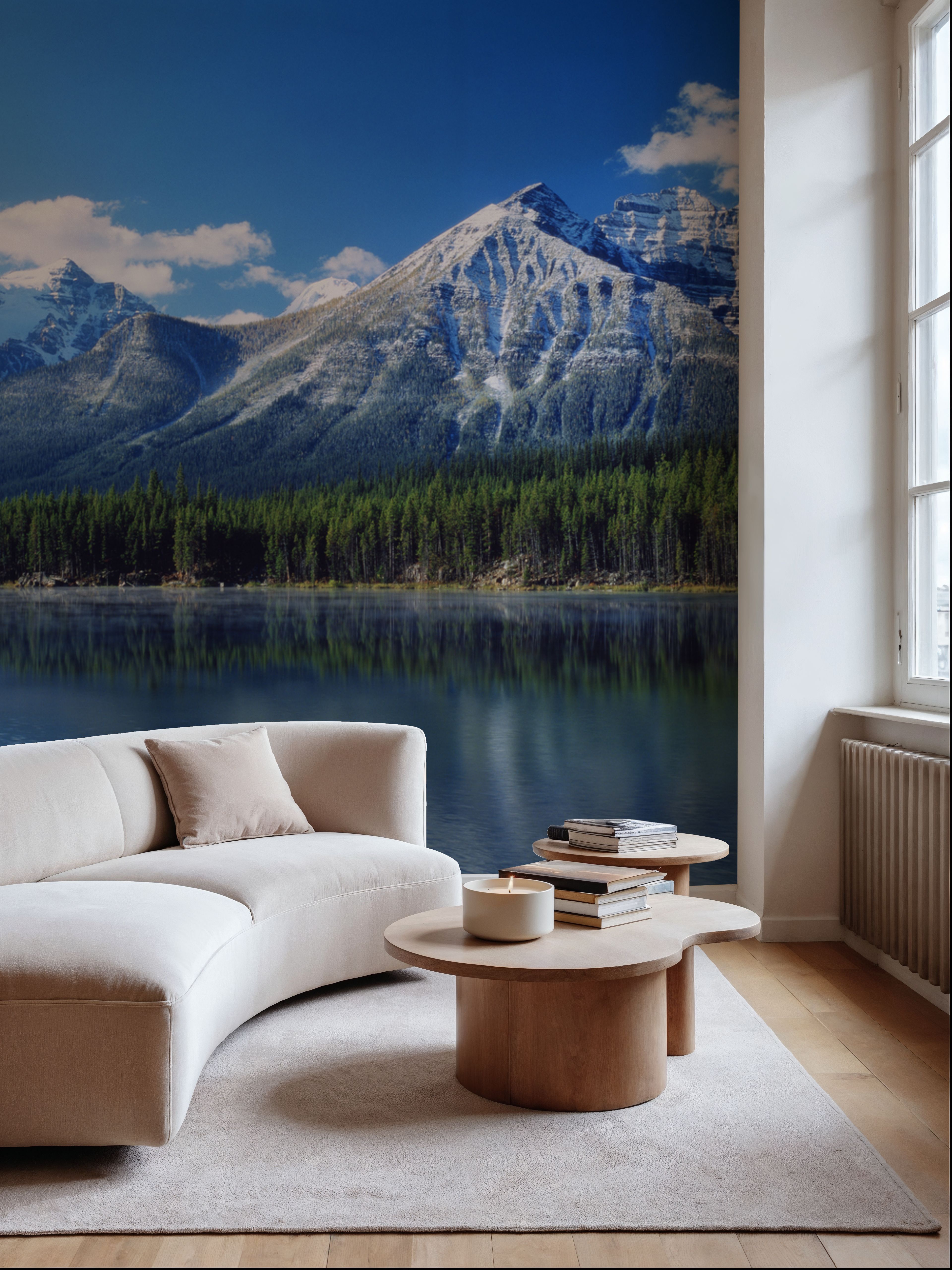 Mountain Lake Reflection Deep Blue