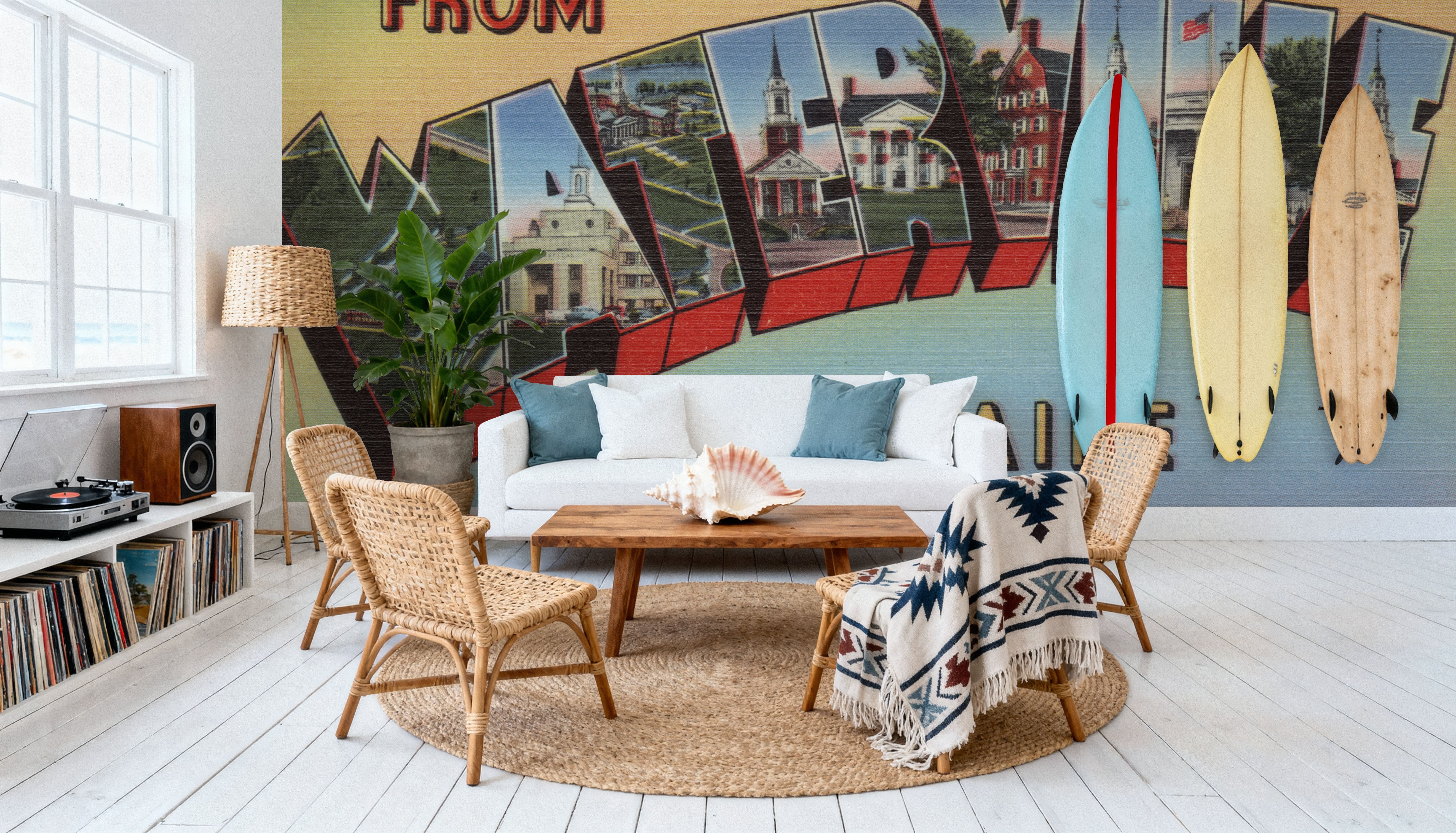 Greetings from Waterville - Screenprint Postcard