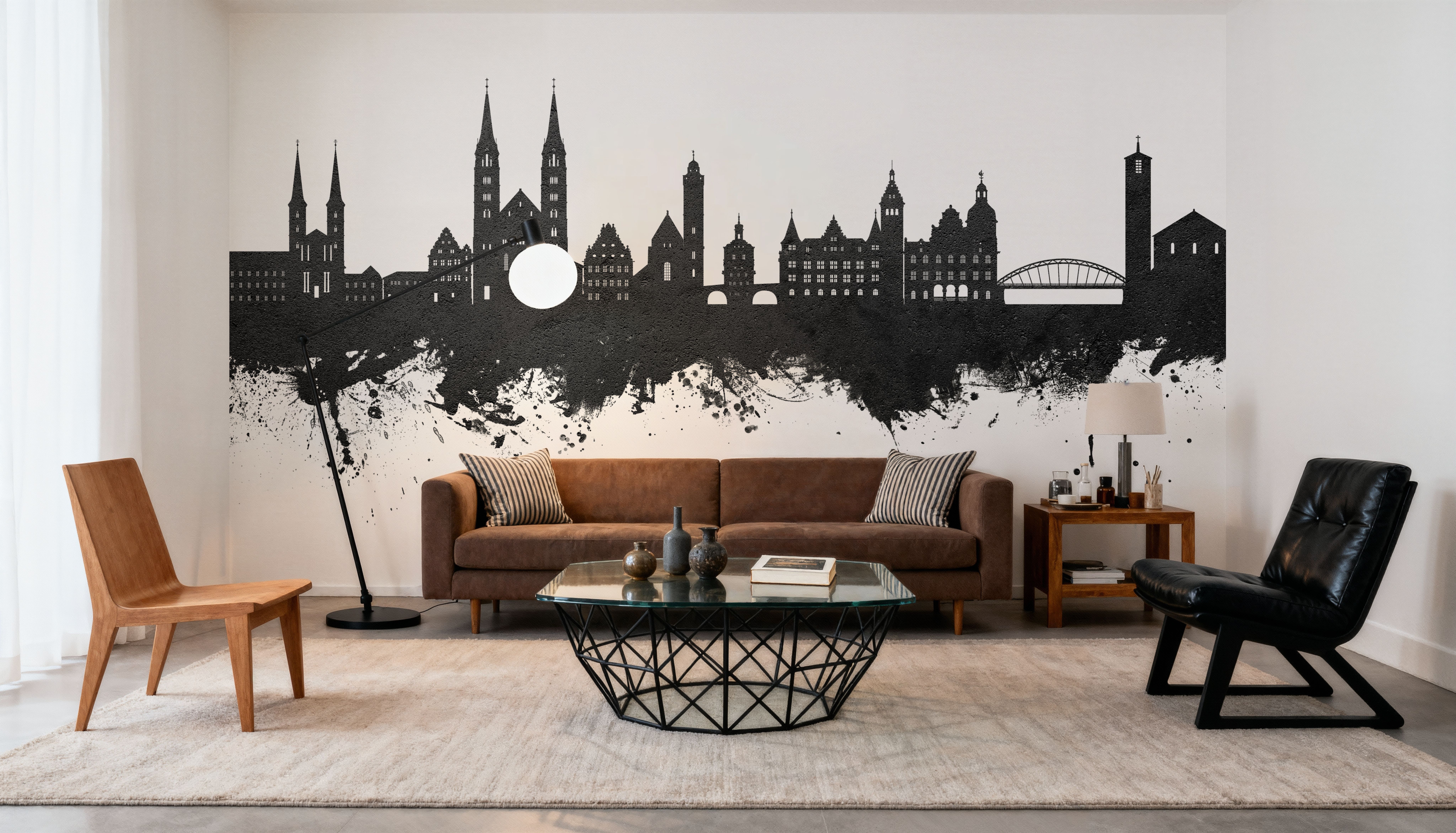 Bamberg Germany Skyline Black & White