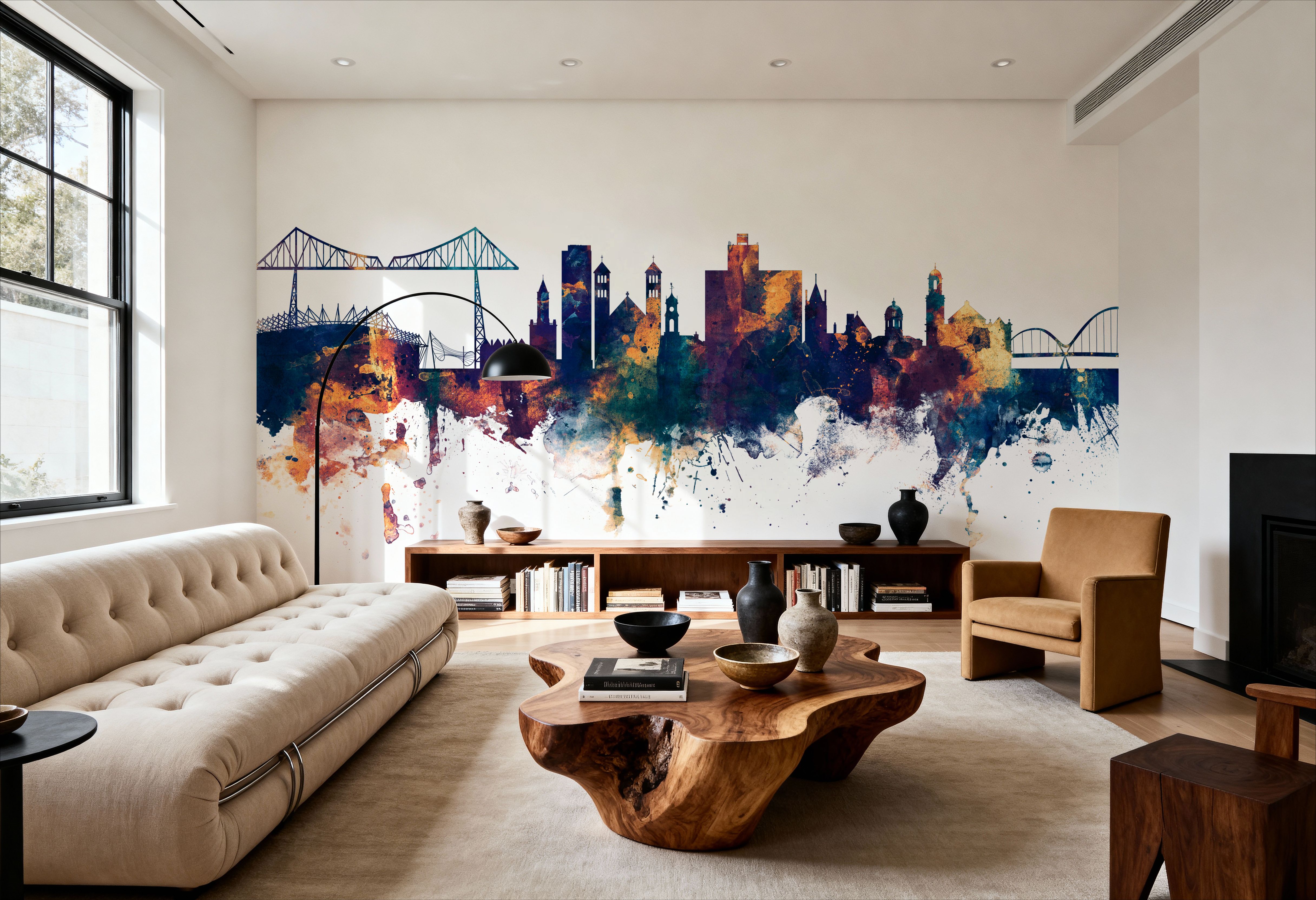 Middlesbrough England Skyline Blue & Bronze