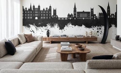 Stamford England Skyline Black & White