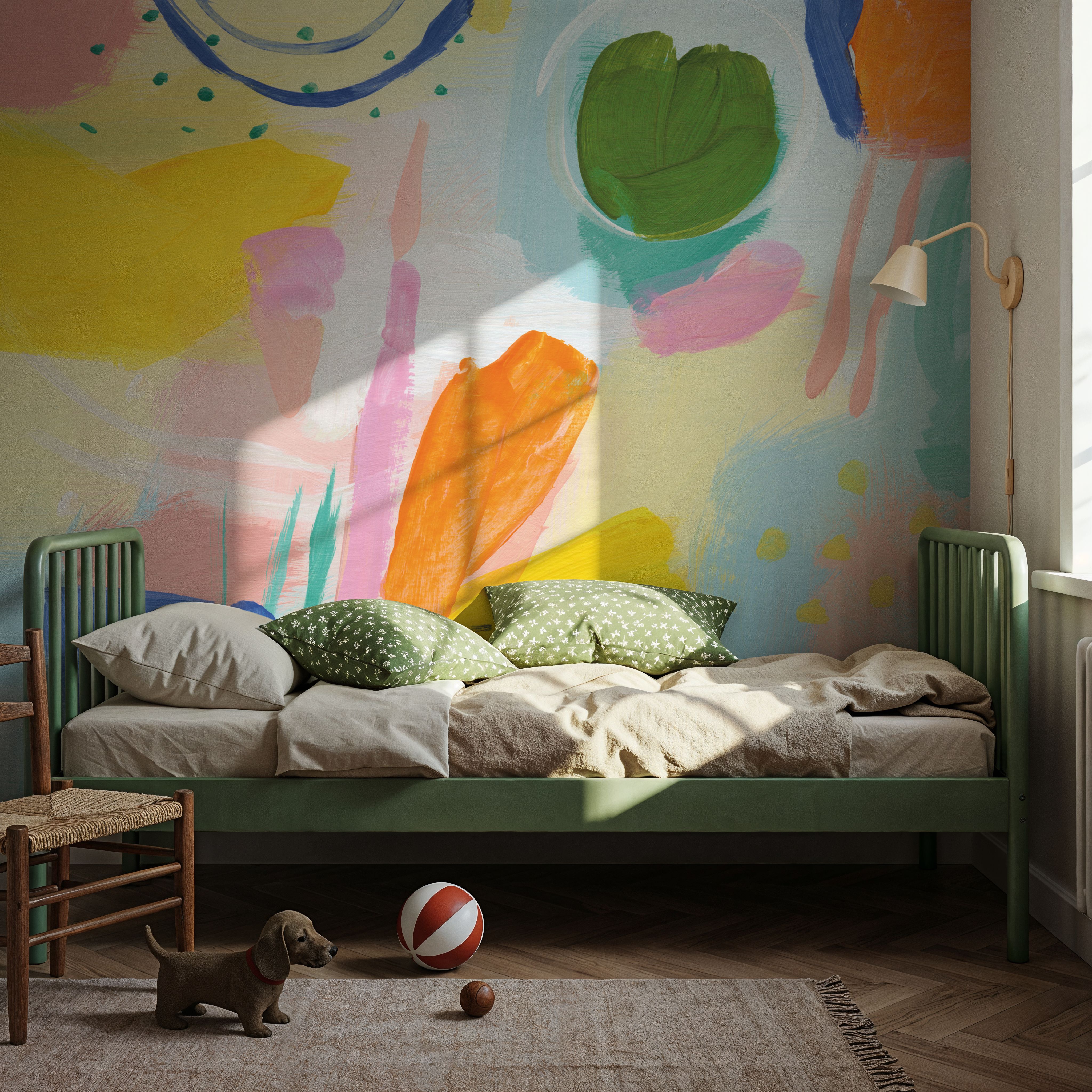 Wall Mural - Samba - Abstract Contemporary mural wallpaper - Kids' Room - Wallism US - Premium, Textured or Peel & Stick