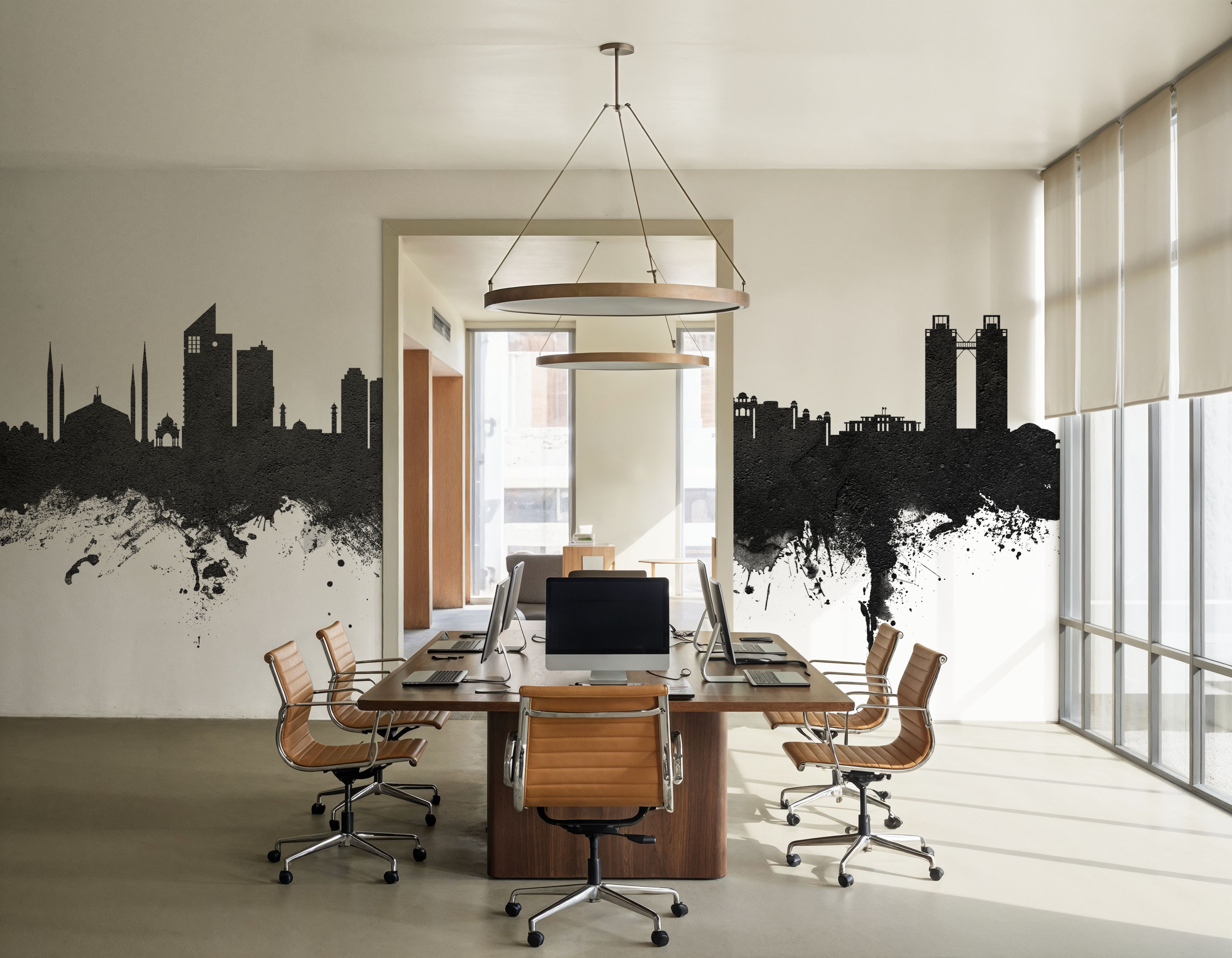 Islamabad Pakistan Skyline Black & White