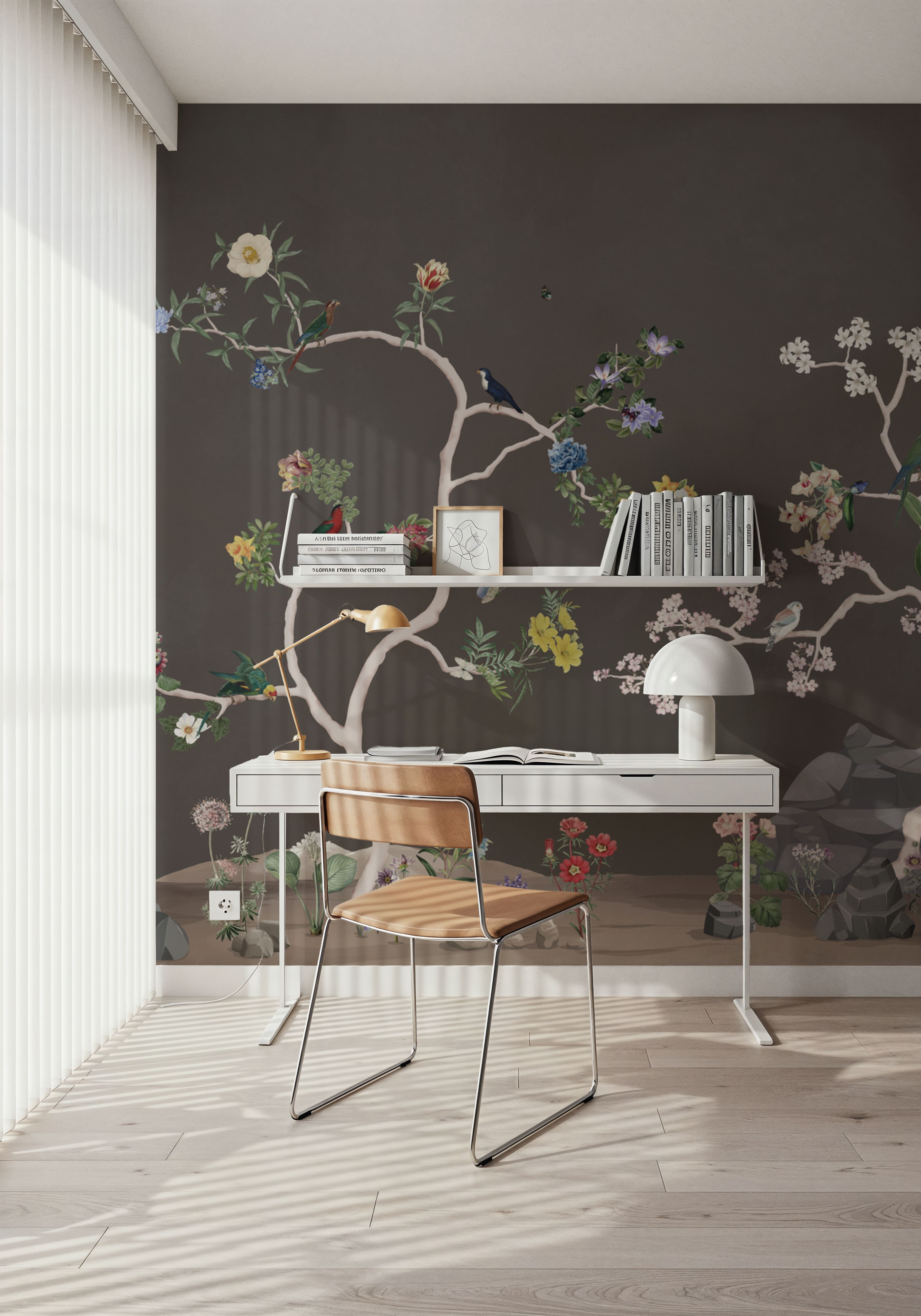 Birds in the Garden Dark