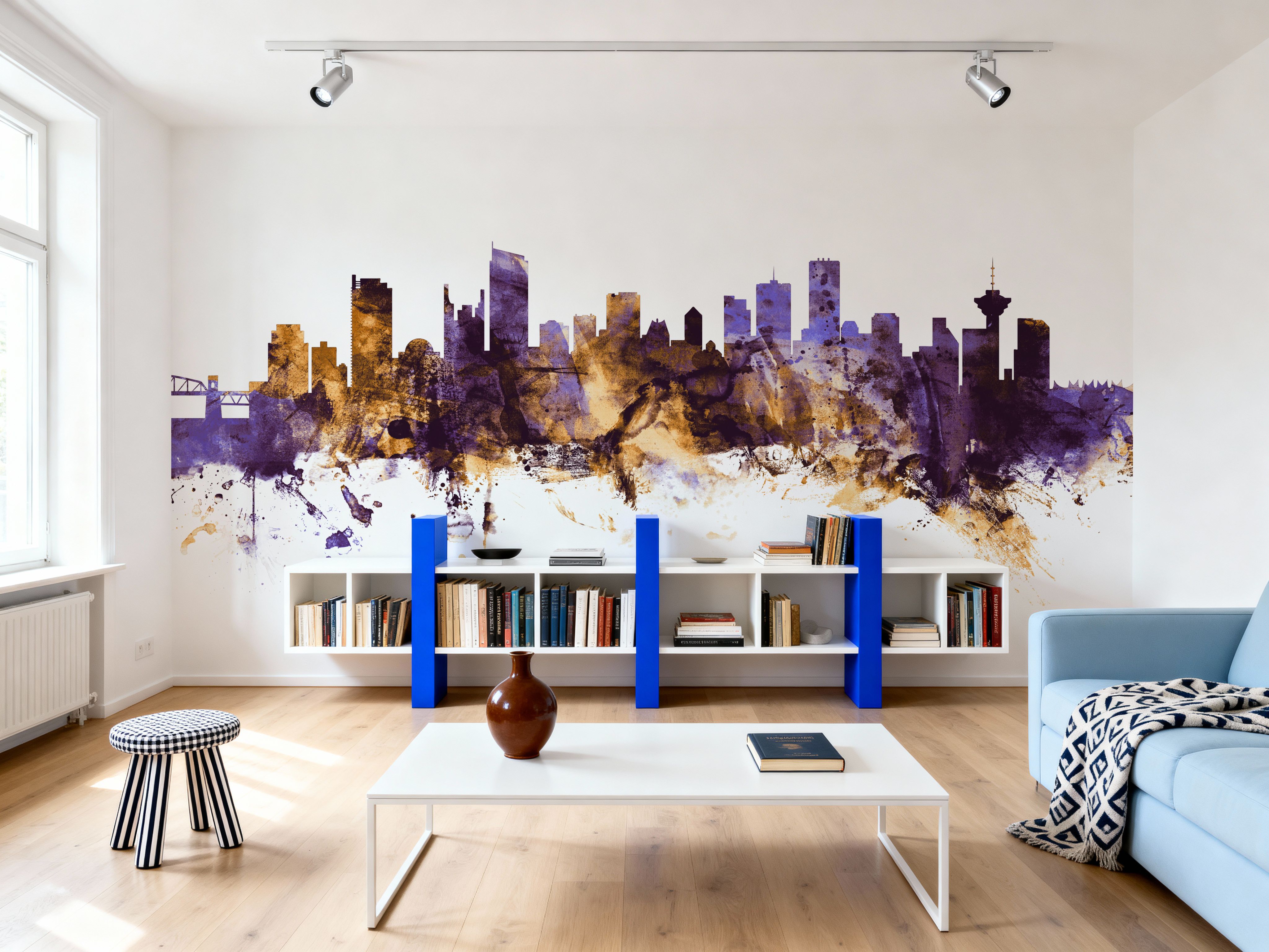 Vancouver Canada Skyline Purple & Gold