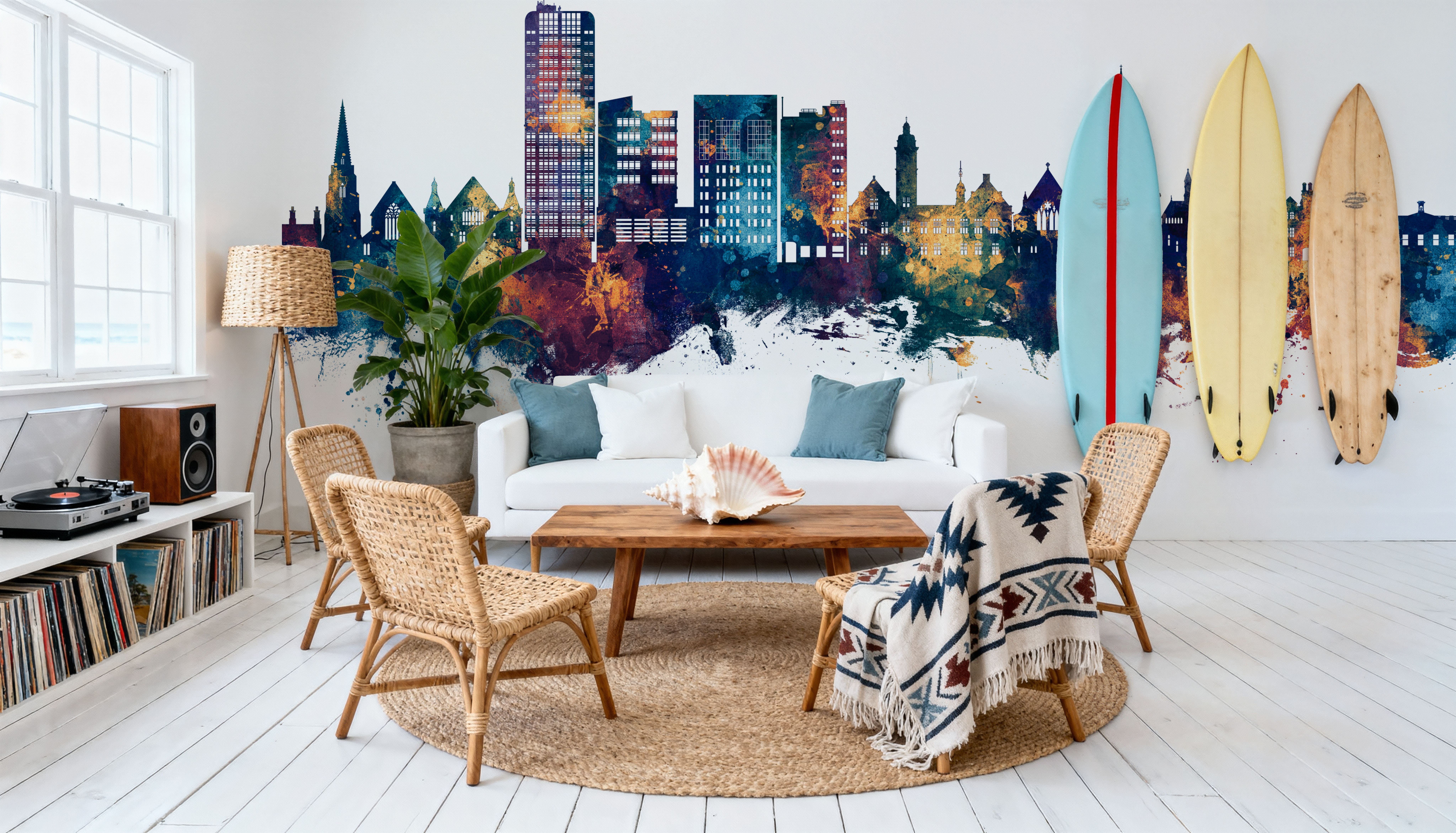 Swindon England Skyline Blue & Bronze