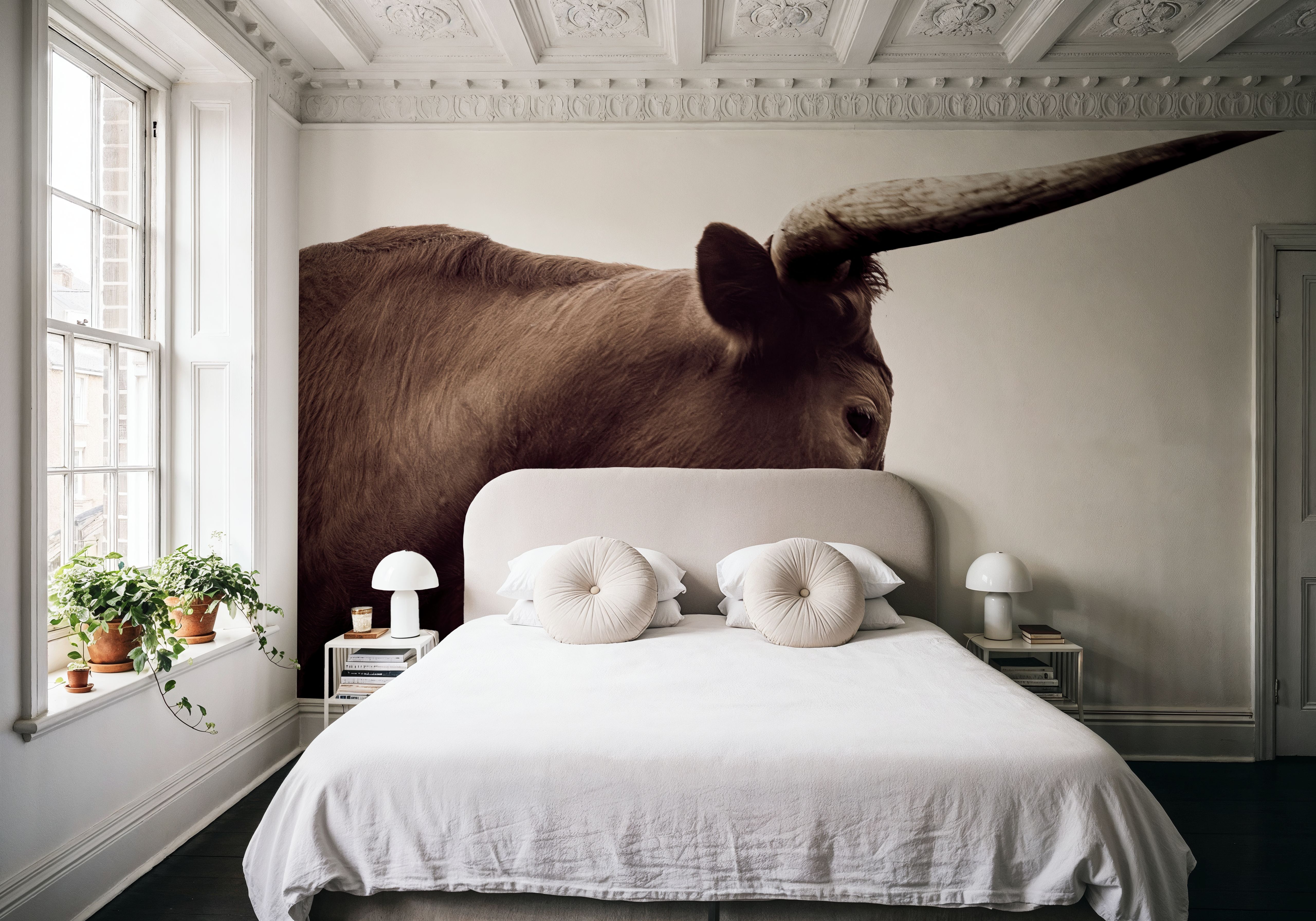 Longhorn Sunset Graze Sepia