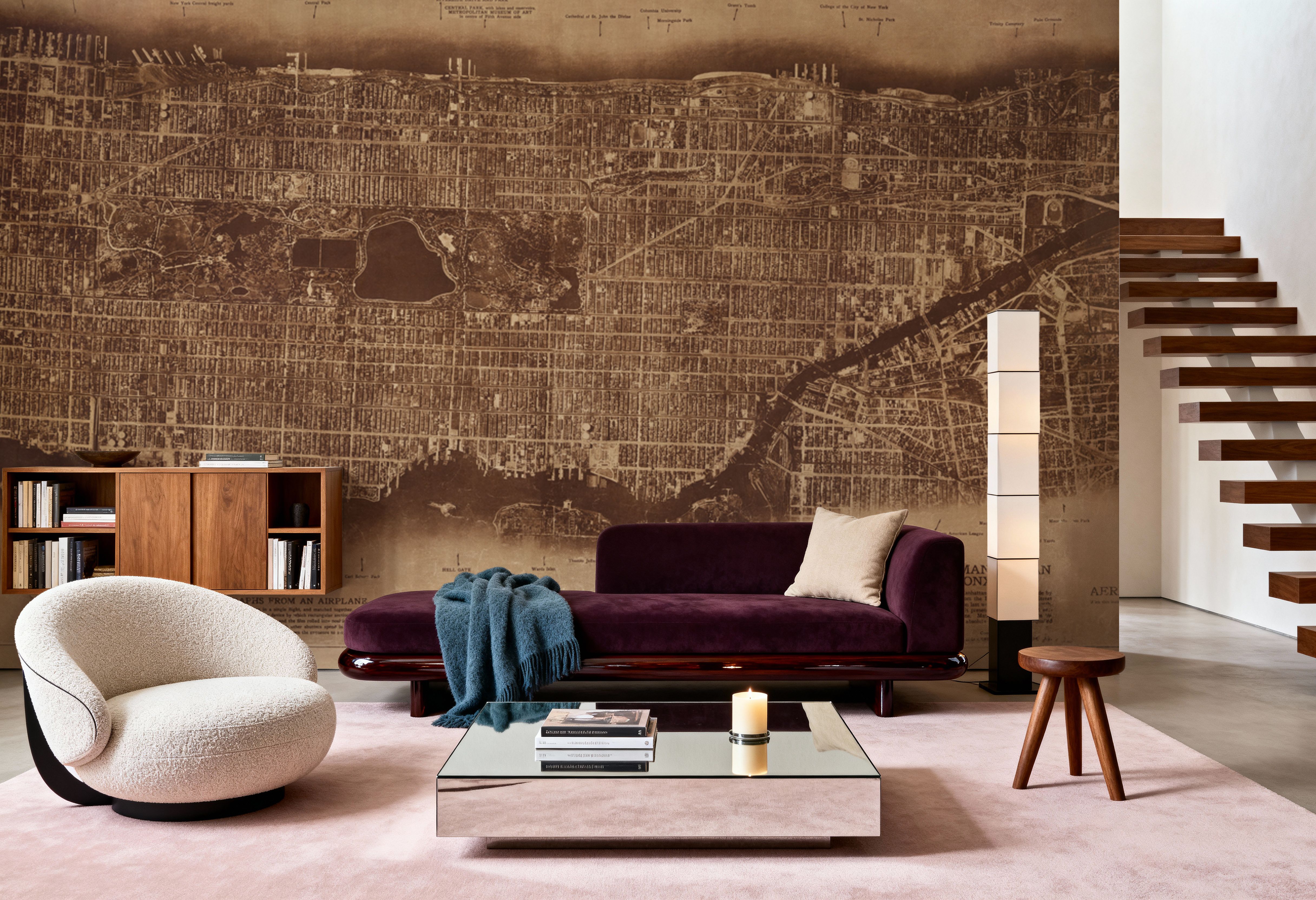 Manhattan from Above 1922 Vintage, Papel pintado