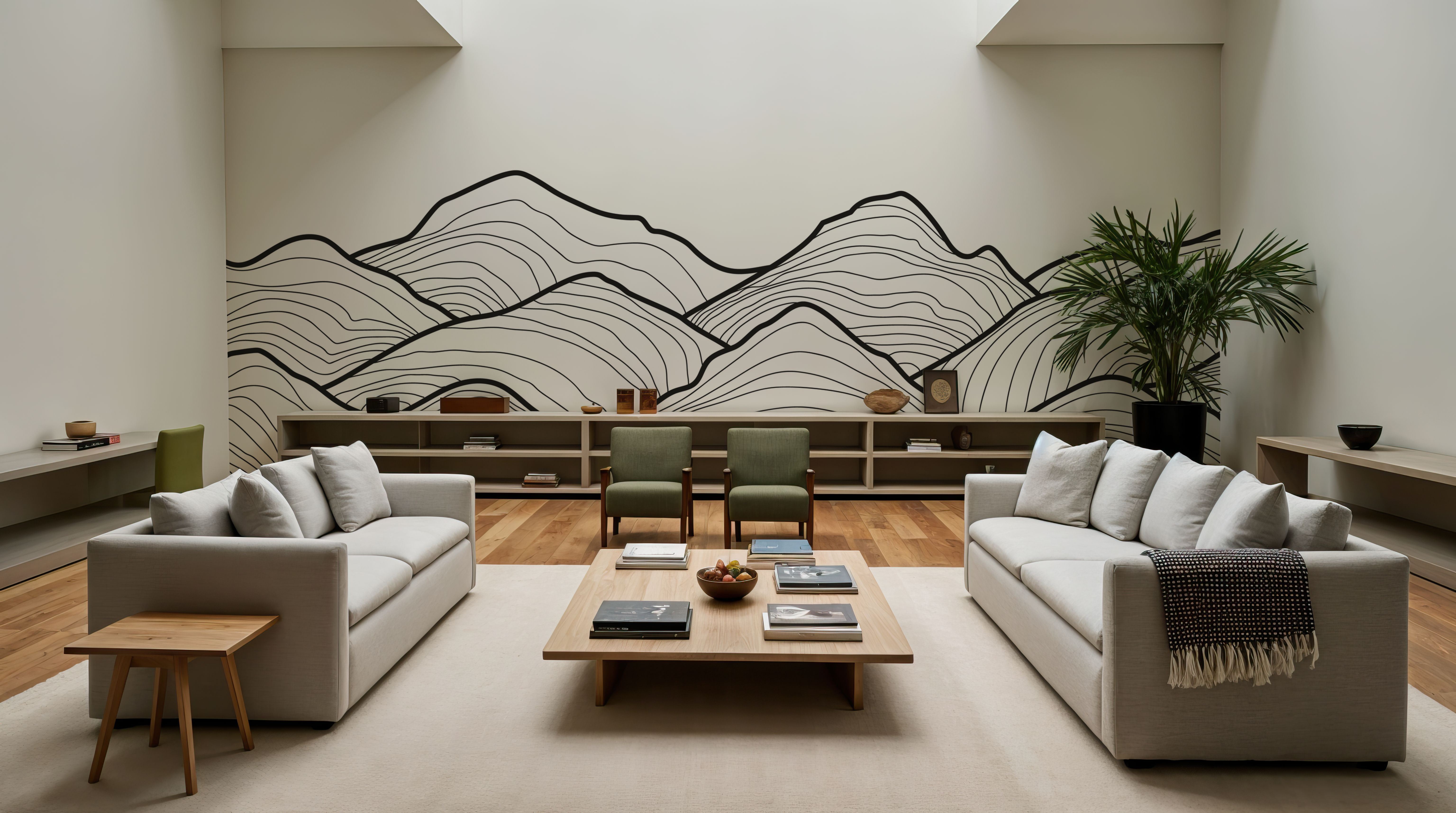 Line Mountain, Behang